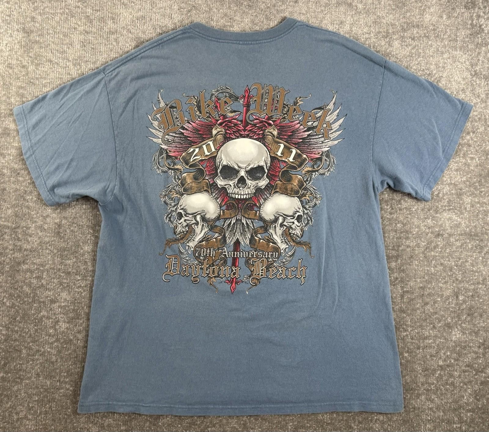 Other Daytona Bike Week Mens Shirt XL Skulls Wings Size US XL / EU 56 / 4 - 1 Thumbnail