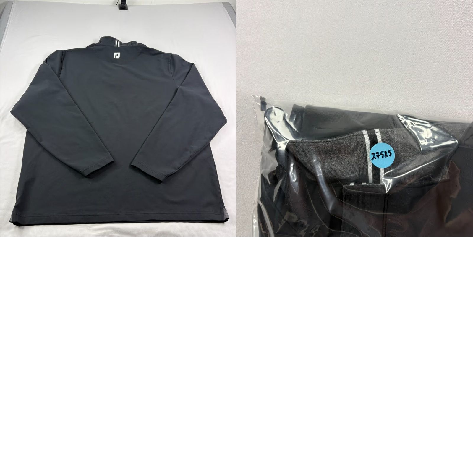Footjoy FootJoy Mens 2XL Black Stretch Jersey 1/4 Zip Golf Pullover The Manor Shirt Casual Pullover Weather: Activewear, Golf Size US XXL / EU 58 / 5 - 8 Thumbnail