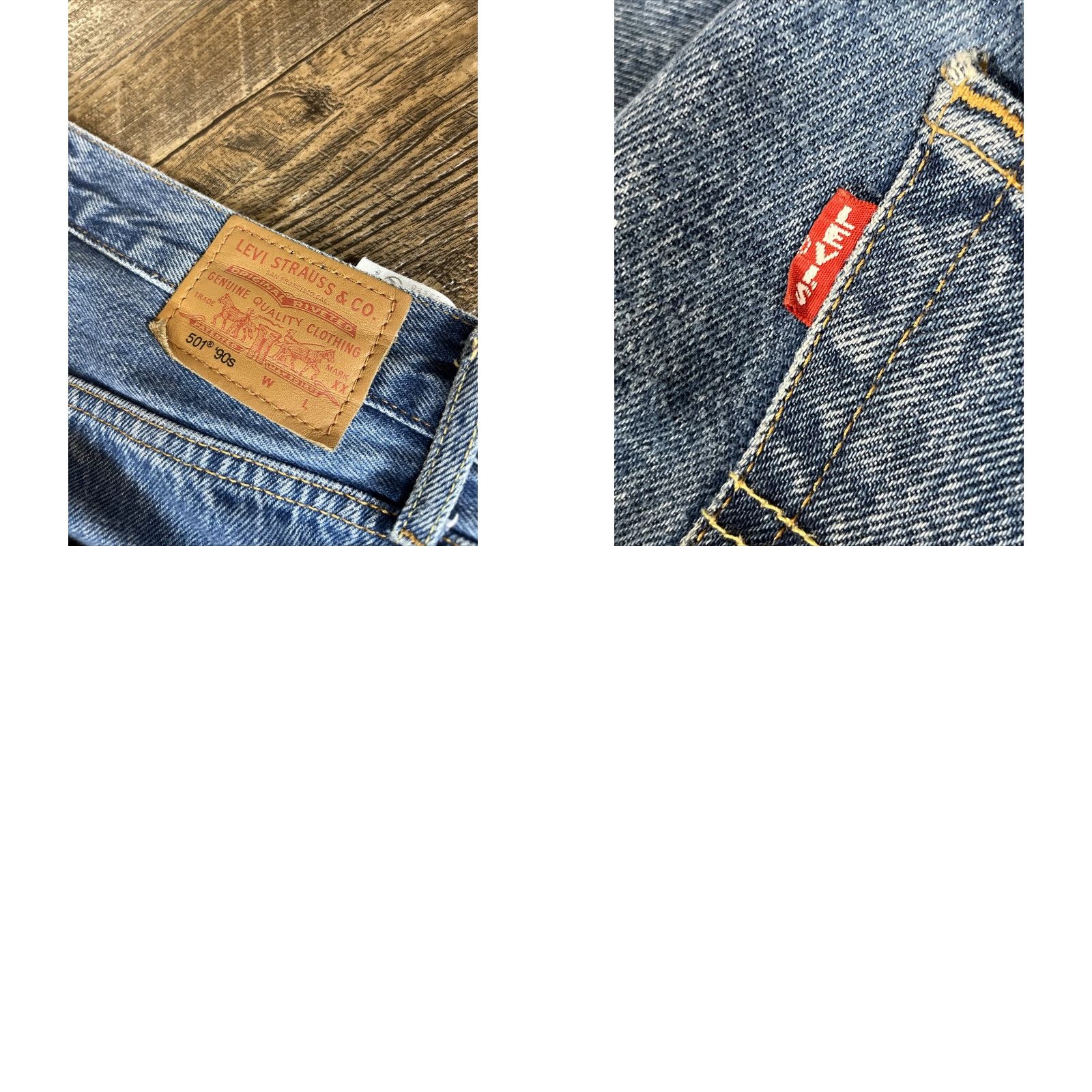 Levi's Levi's 501 Jeans Mens 36x30 Denim Light Wash Button Fly Straight Regular 5-Pocket City 90s Vintage Big E Pair Jeans Mens Size US 36 / EU 52 - 8 Thumbnail