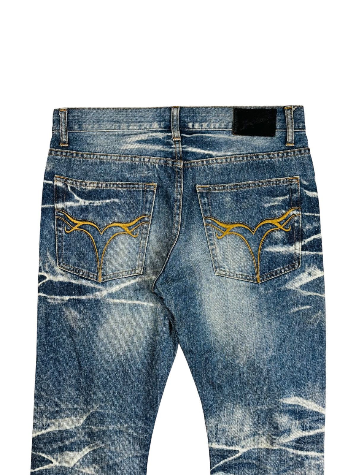 Isamu Katayama Backlash Archive Jackrose - Grunge Washed Denim Pants Size US 31 - 7 Thumbnail
