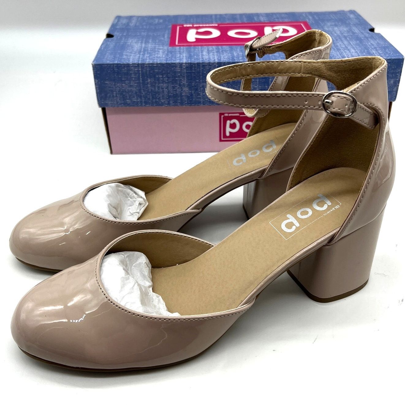 Other Pop Womens Gal Block Heel Nude Pumps Size 11M Size US 11 / IT 41 - 1 Thumbnail