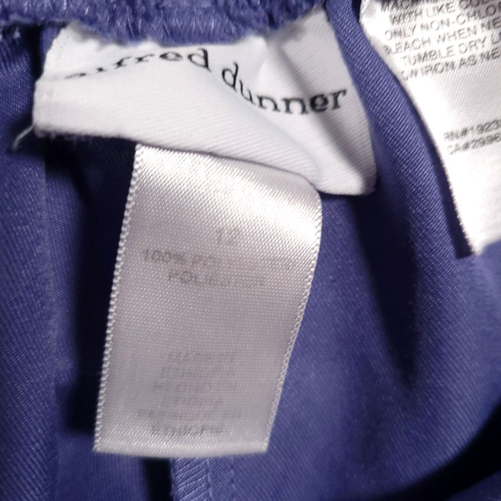Vintage Alfred Dunner Pants Womens 12 Straight Leg Pull On Trousers Pockets Classic Blue Style Dress Pants Straight Leg Easy Care Size 34" / US 12 / IT 48 - 6 Thumbnail