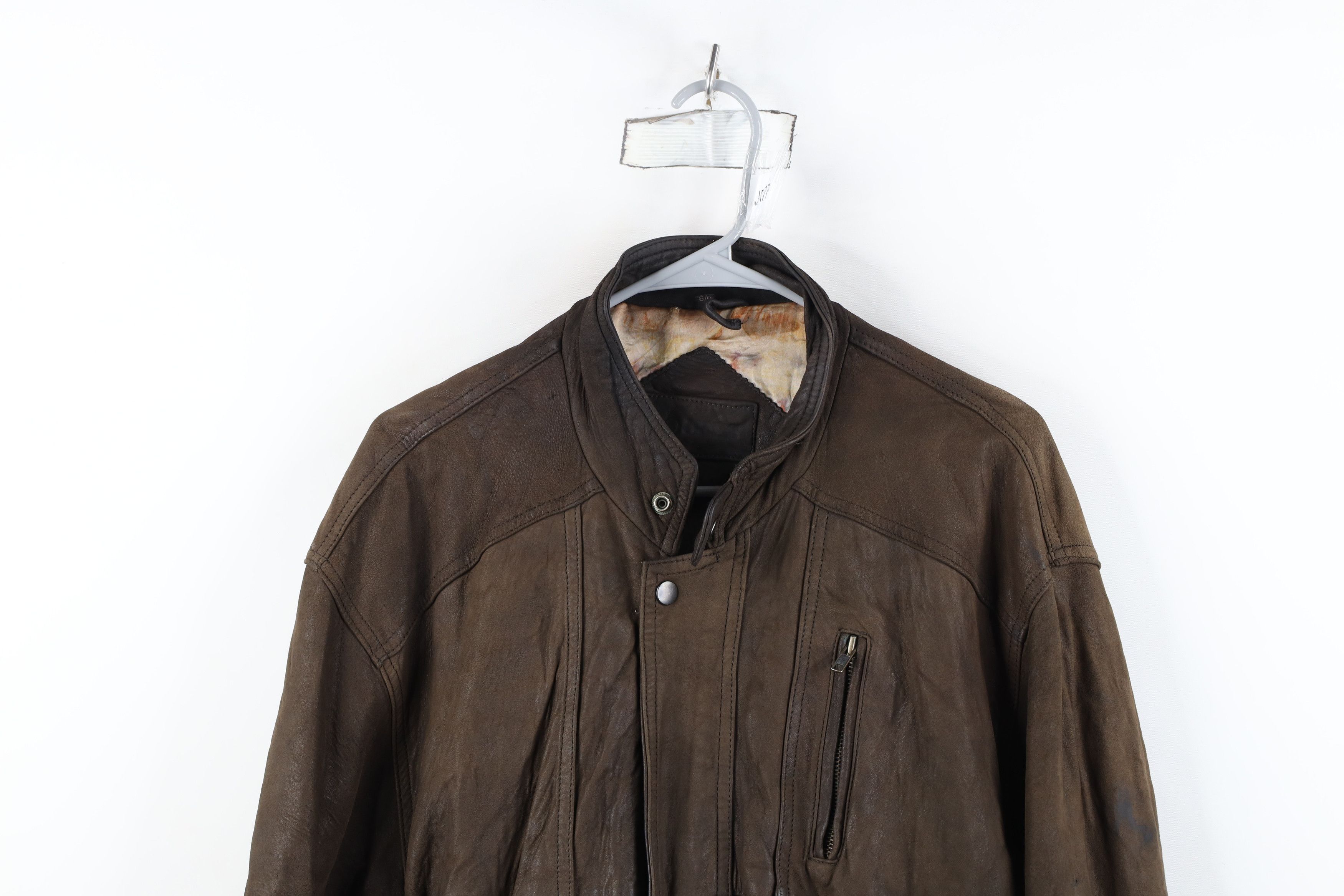 Vintage AS IS Vintage 90s Streetwear Leather Cafe Bomber Jacket Size US S / EU 44-46 / 1 - 2 Thumbnail