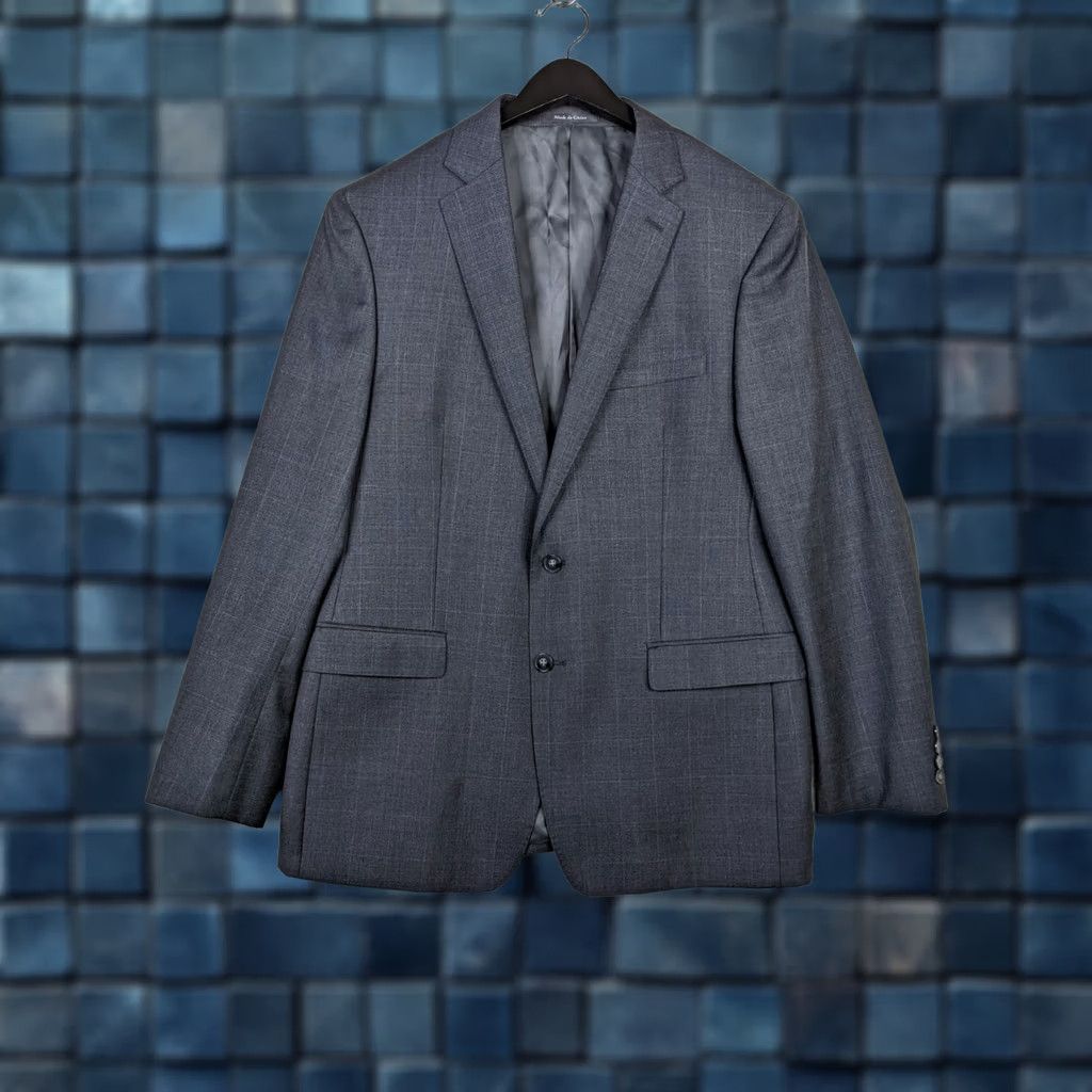 Calvin Klein Calvin Klein Blazer Wool Button Up Two-Button Long Sleeve Dark Gray 44R Mens Shirt Jacket Coat Size US XXL / EU 58 / 5 - 1 Thumbnail