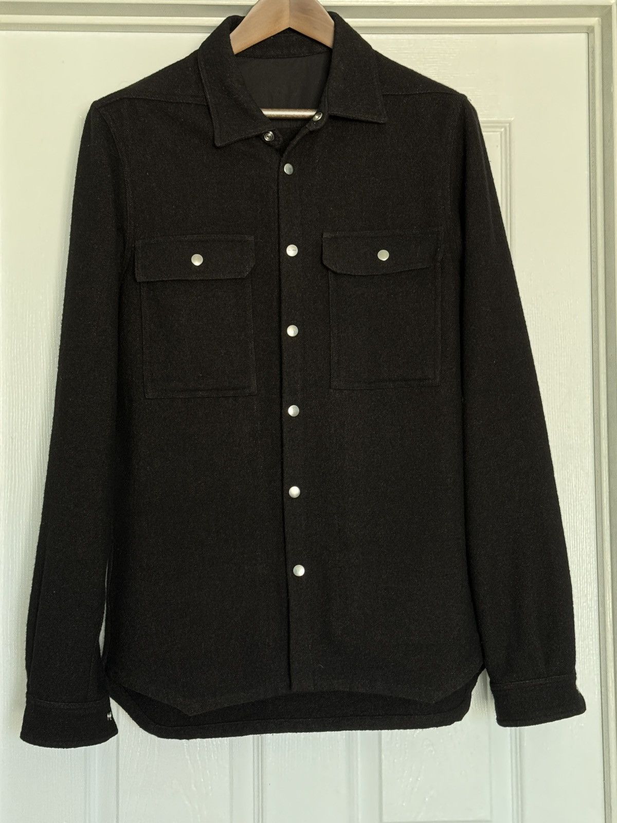 Rick Owens FW18 SISYPHUS Boiled Wool Overshirt Worker Outershirt Size US M / EU 48-50 / 2 - 1 Thumbnail