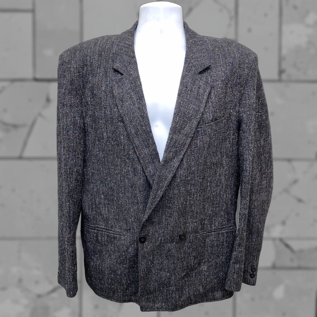 Vintage Avanti Wool Blend Double Breasted Sport Coat - Gray - Men - Size 46 - Casual Coat Size US S / EU 44-46 / 1 - 1 Thumbnail