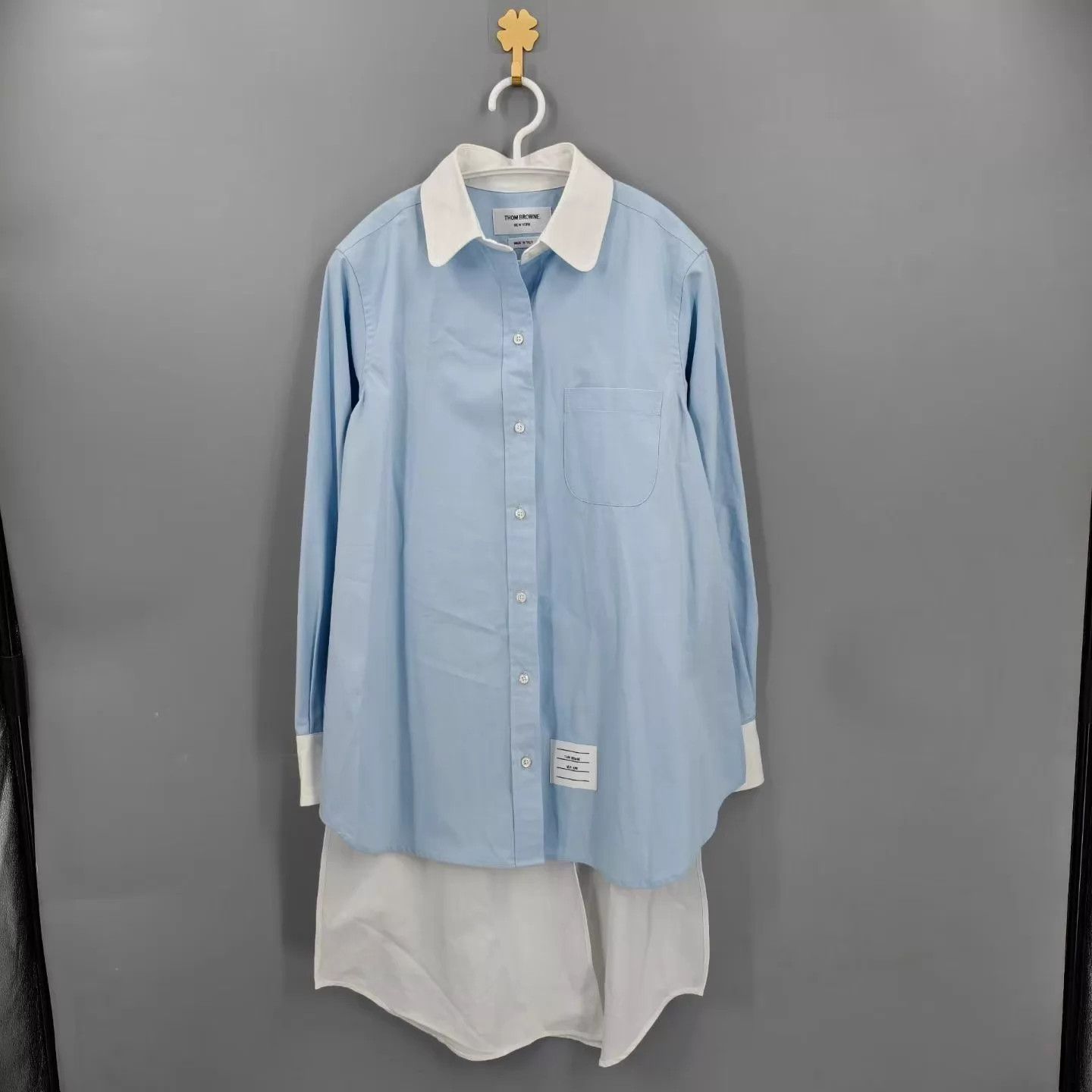 Thom Browne THOM BROWNE Pleated Open Back Long Sleeve Shirt W B&W 42 Size M / US 6-8 / IT 42-44 - 1 Thumbnail