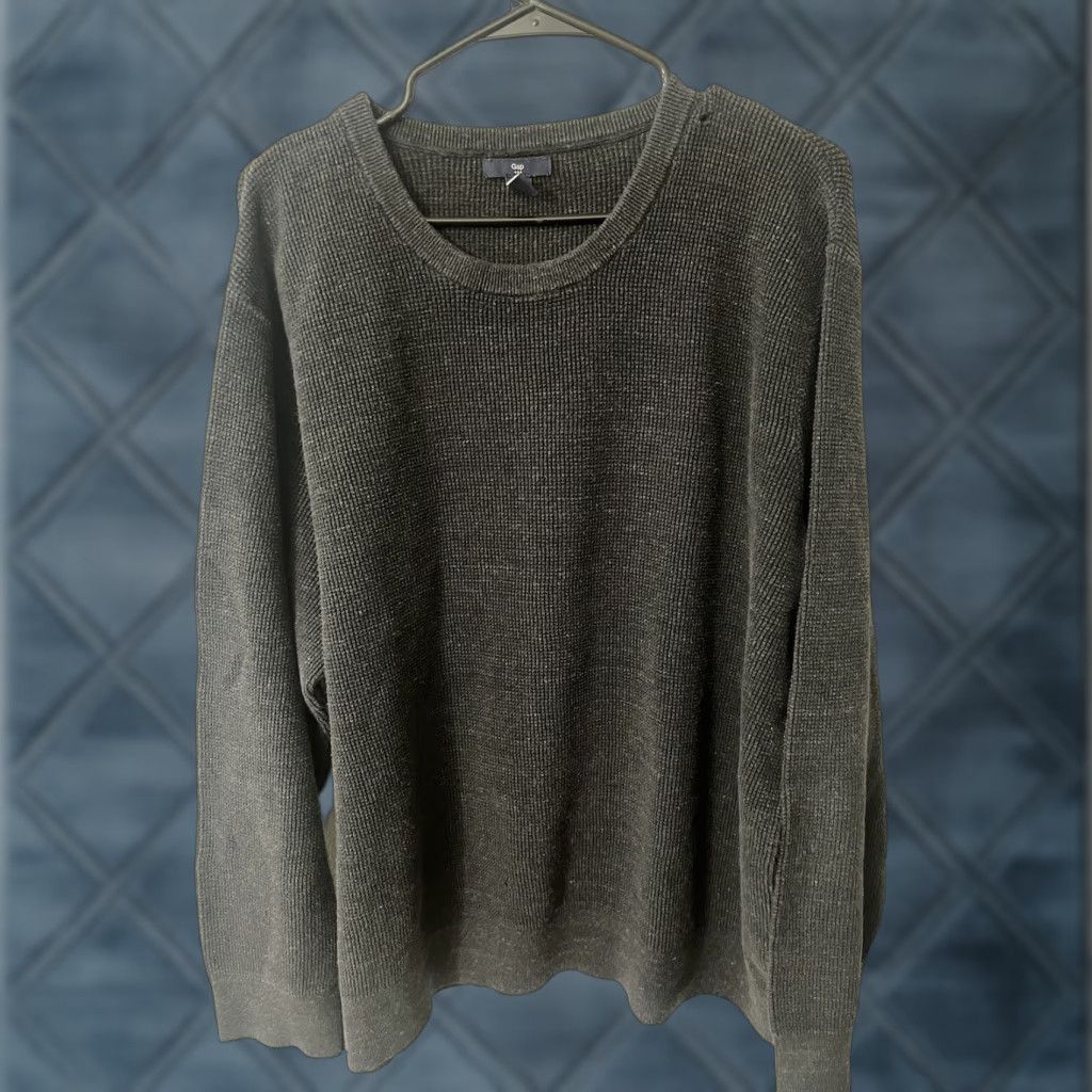Gap VINTAGE Gap Sweater Mens Gray XXL Pullover Fleece Crew Neck Knit 2XL Regular Fit for Golf Walking US Theme Size US XXL / EU 58 / 5 - 1 Thumbnail