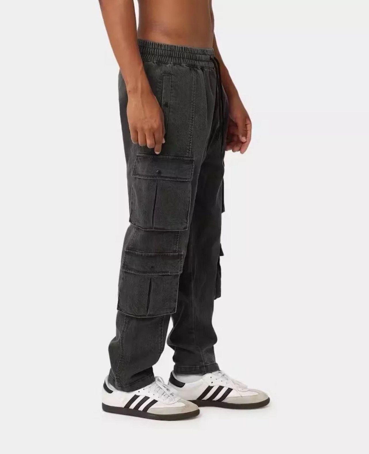 Carre Carre Double Denim Cargo Pants Size US 34 / EU 50 - 4 Thumbnail