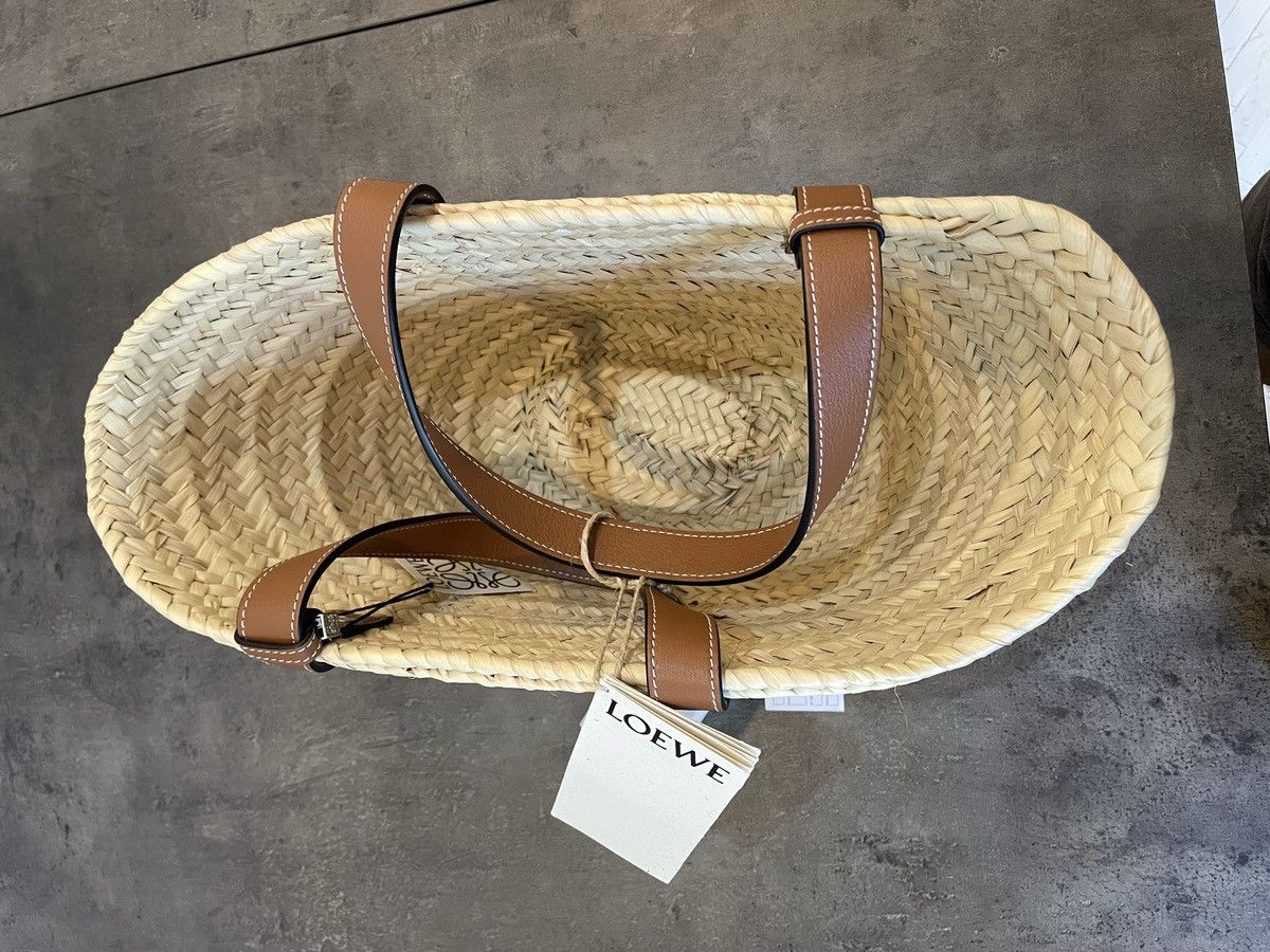 Loewe Large basket bag in palm leaf and calfskin Size ONE SIZE - 3 Thumbnail