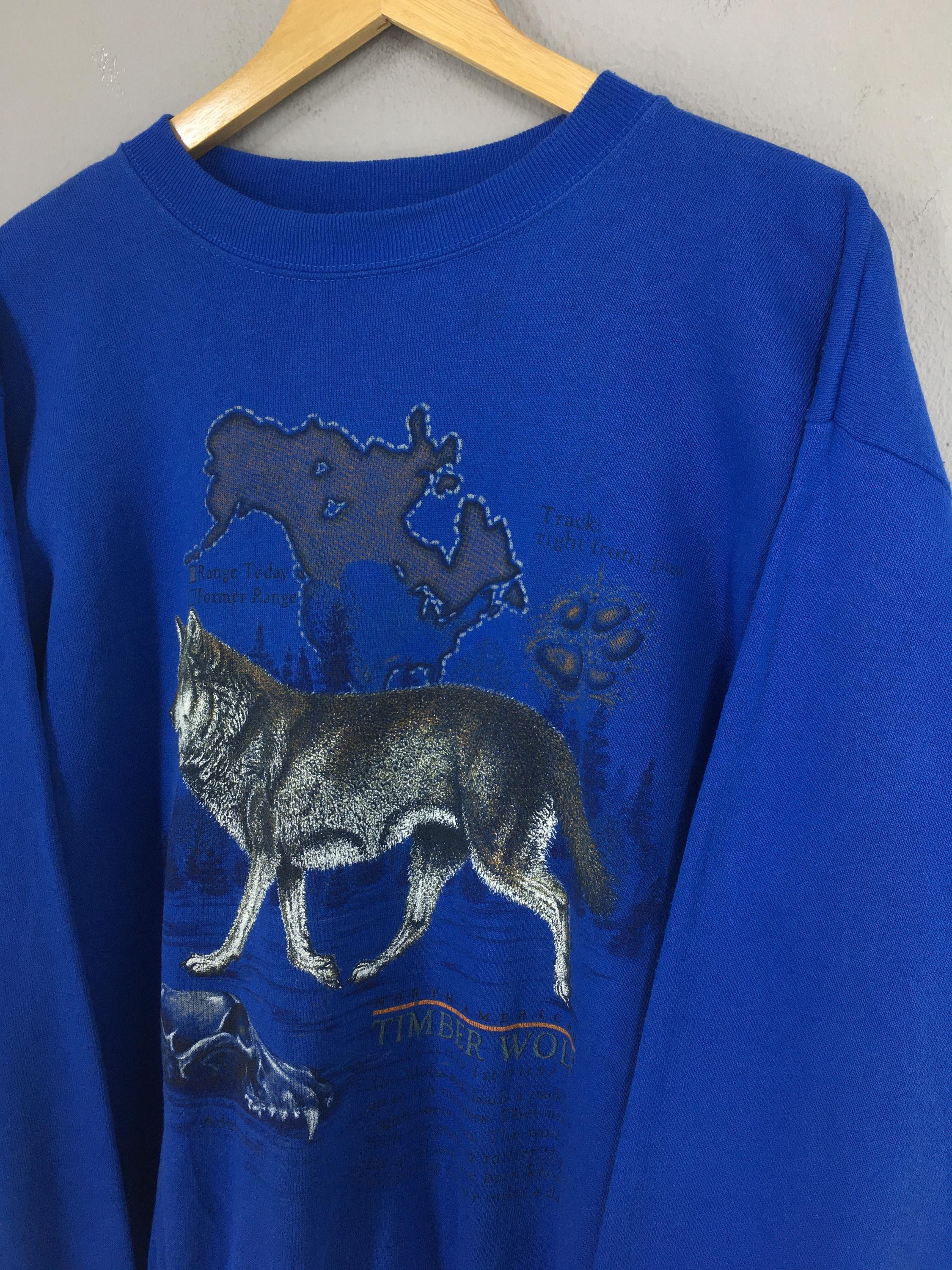 Habitat Vintage 90s North American Timber Wolf Sweatshirt Large Size US L / EU 52-54 / 3 - 3 Thumbnail