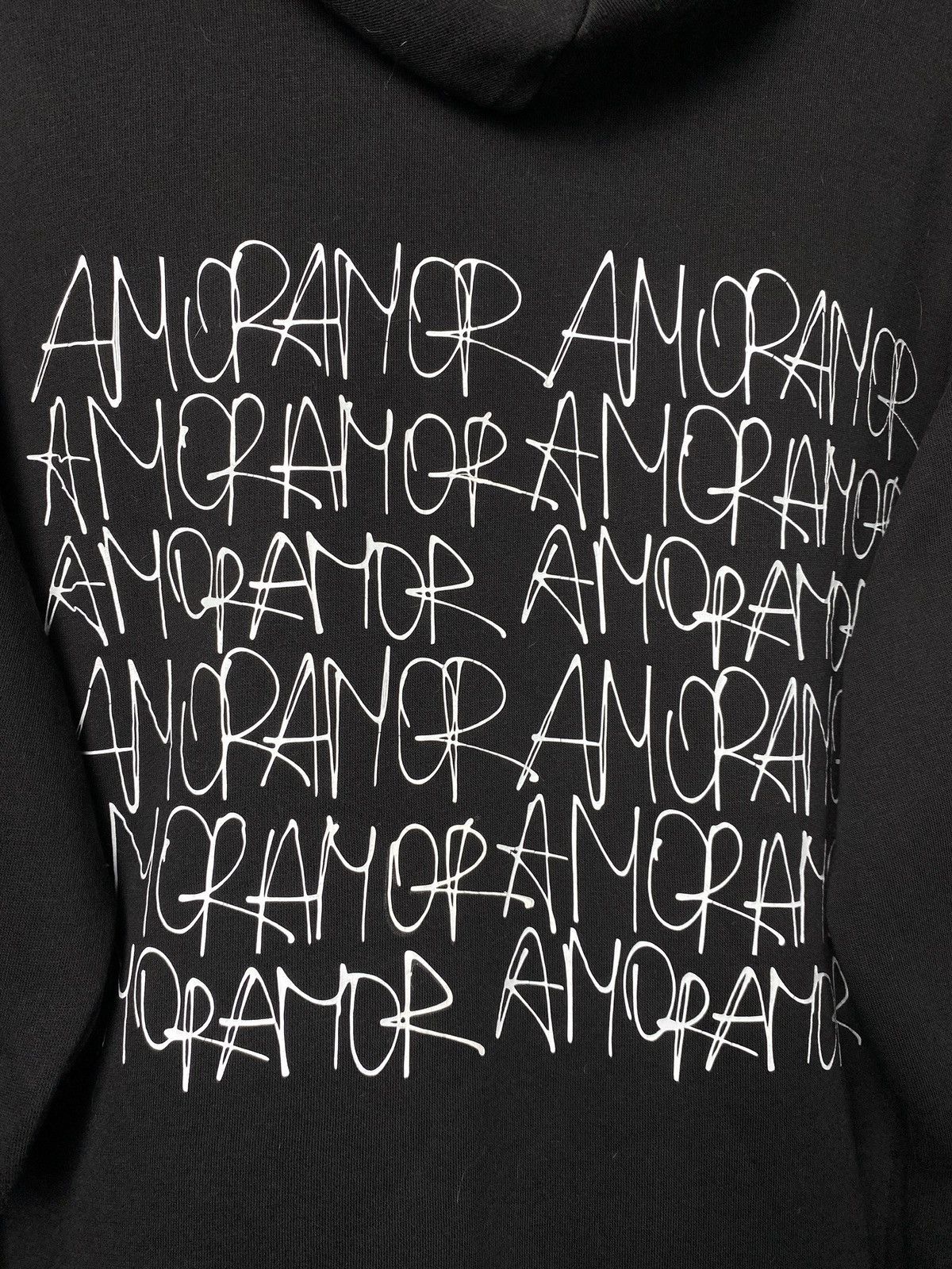 Handmade × Vintage Vintage Black ART Hoodie Back Multi Logo Amor Boxy Oversize Size US L / EU 52-54 / 3 - 9 Thumbnail