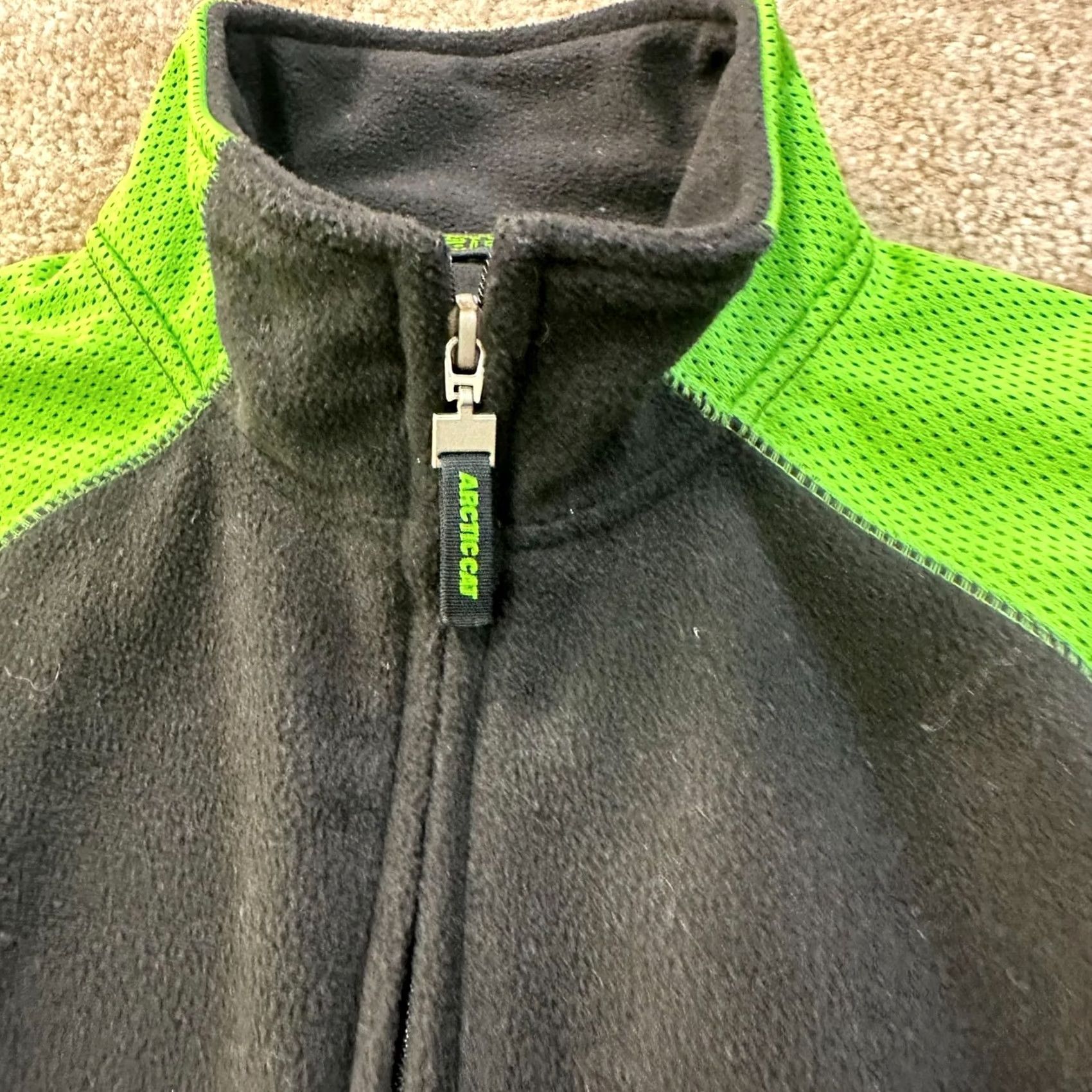 Vintage VINTAGE Arctic Cat Full Zip Bomber Jacket Black L Men Pine Neon Green Cat Theme Size US L / EU 52-54 / 3 - 3 Thumbnail