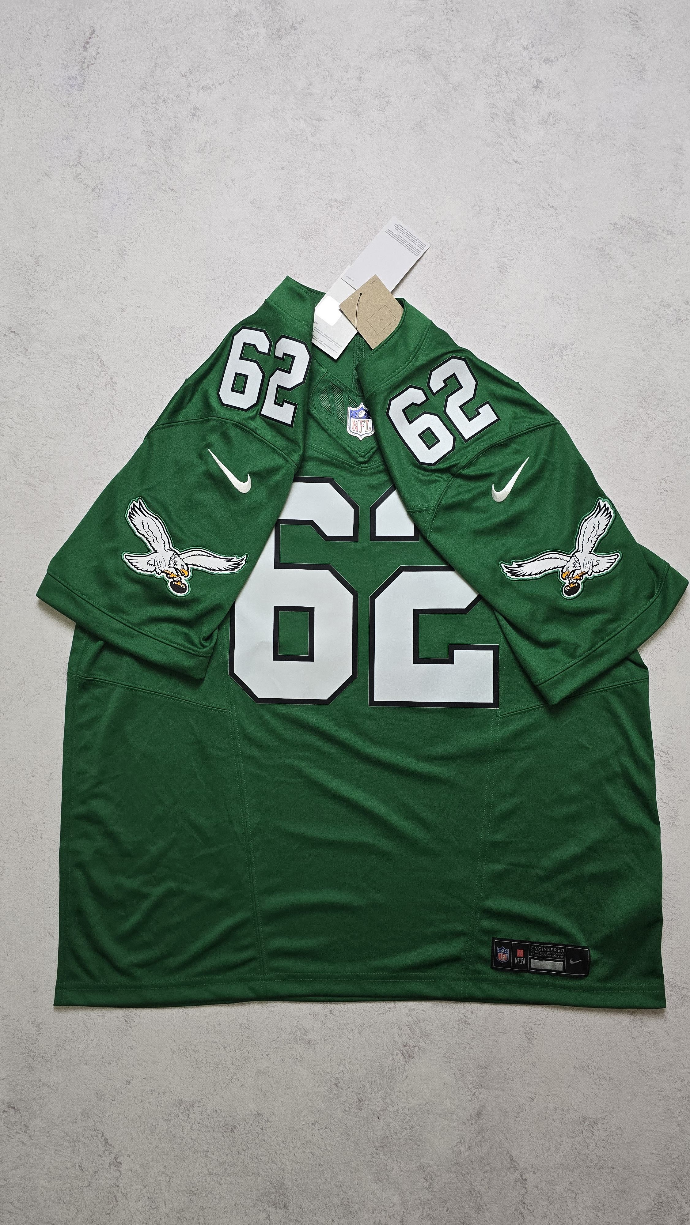 Nike Jason Kelce Philadelphia Eagles FUSE Limited Jersey Kelly Size US XL / EU 56 / 4 - 2 Thumbnail
