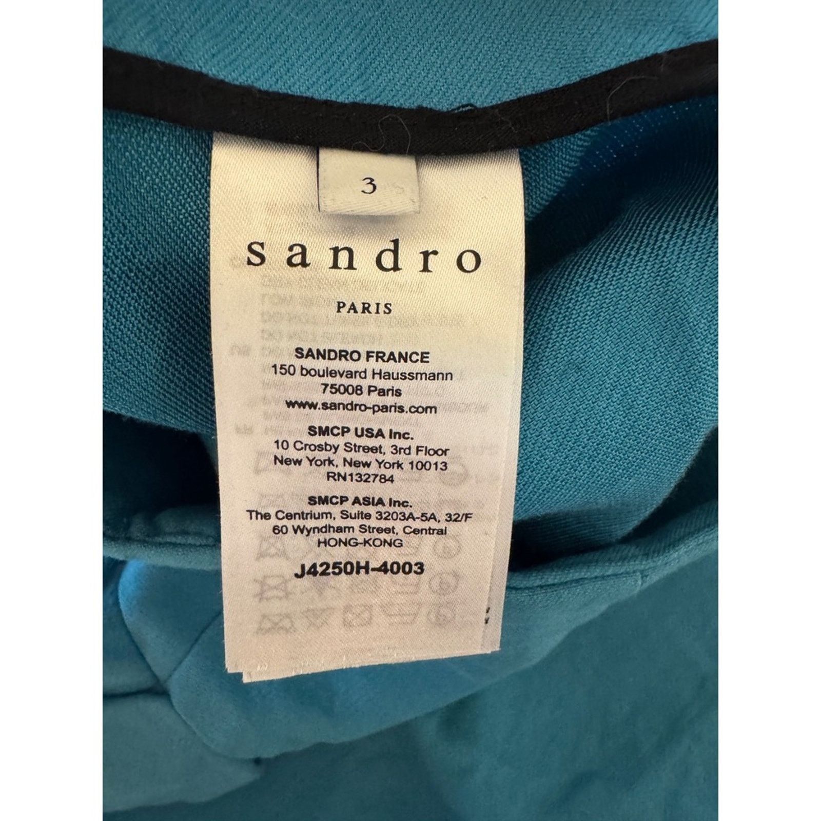 & Other Stories Sandro Paris Blue Textured Ruffle Detail Mini Skirt Size 23" - 5 Thumbnail