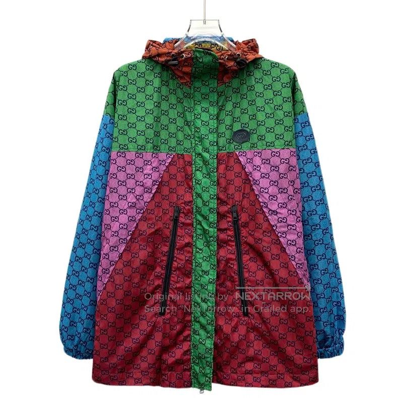Gucci gucci Colour-blocked logo jacquard full-print hooded long- Size XS / US 0-2 / IT 36-38 - 1 Thumbnail