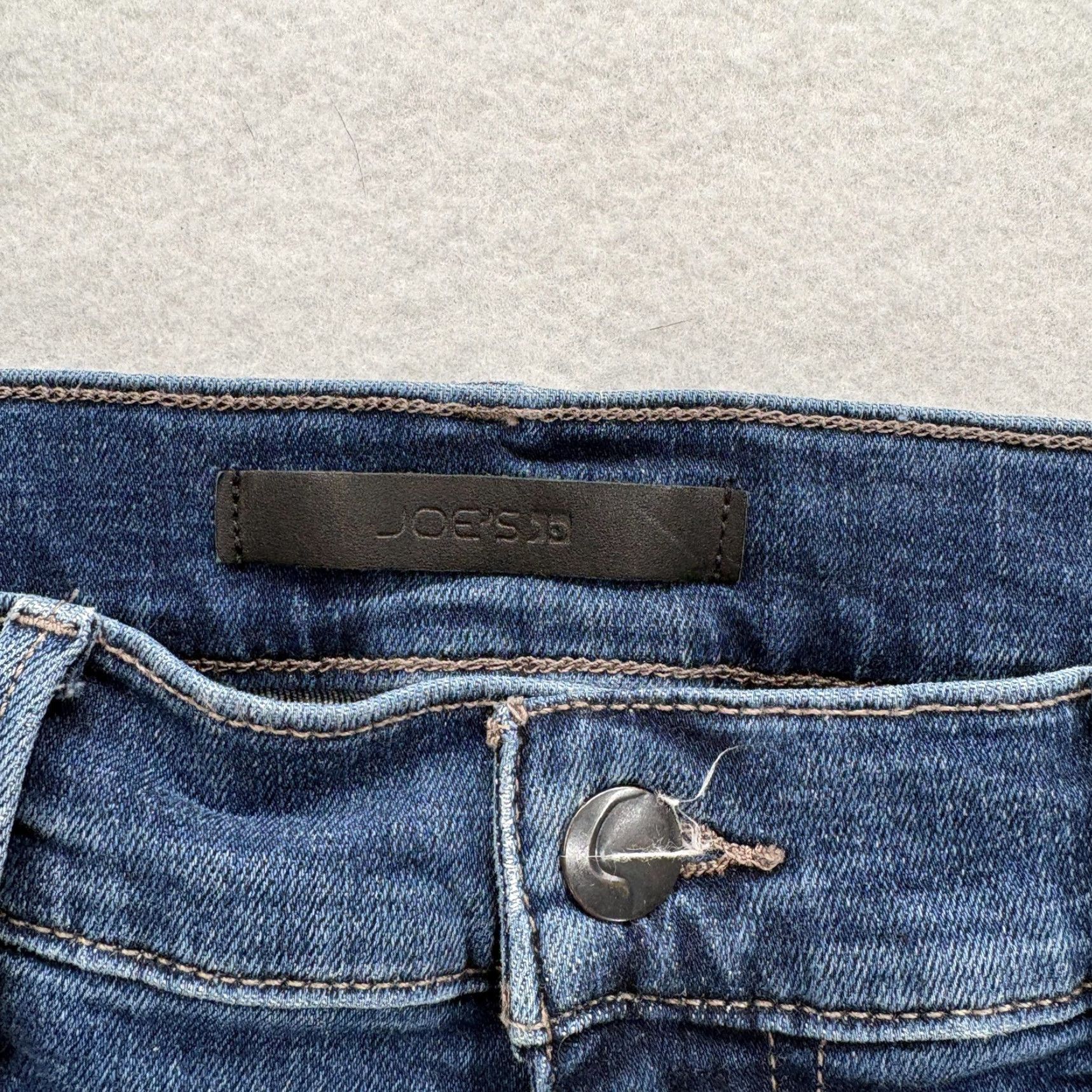 Vintage Joe's Jeans The Asher Knowlton Jeans Mens 32x27 Slim Straight Blue Denim Stretch Pockets Zip 32 Inseam Medium Cotton Blend Regular Jeans Mens Size US 32 / EU 48 - 4 Thumbnail