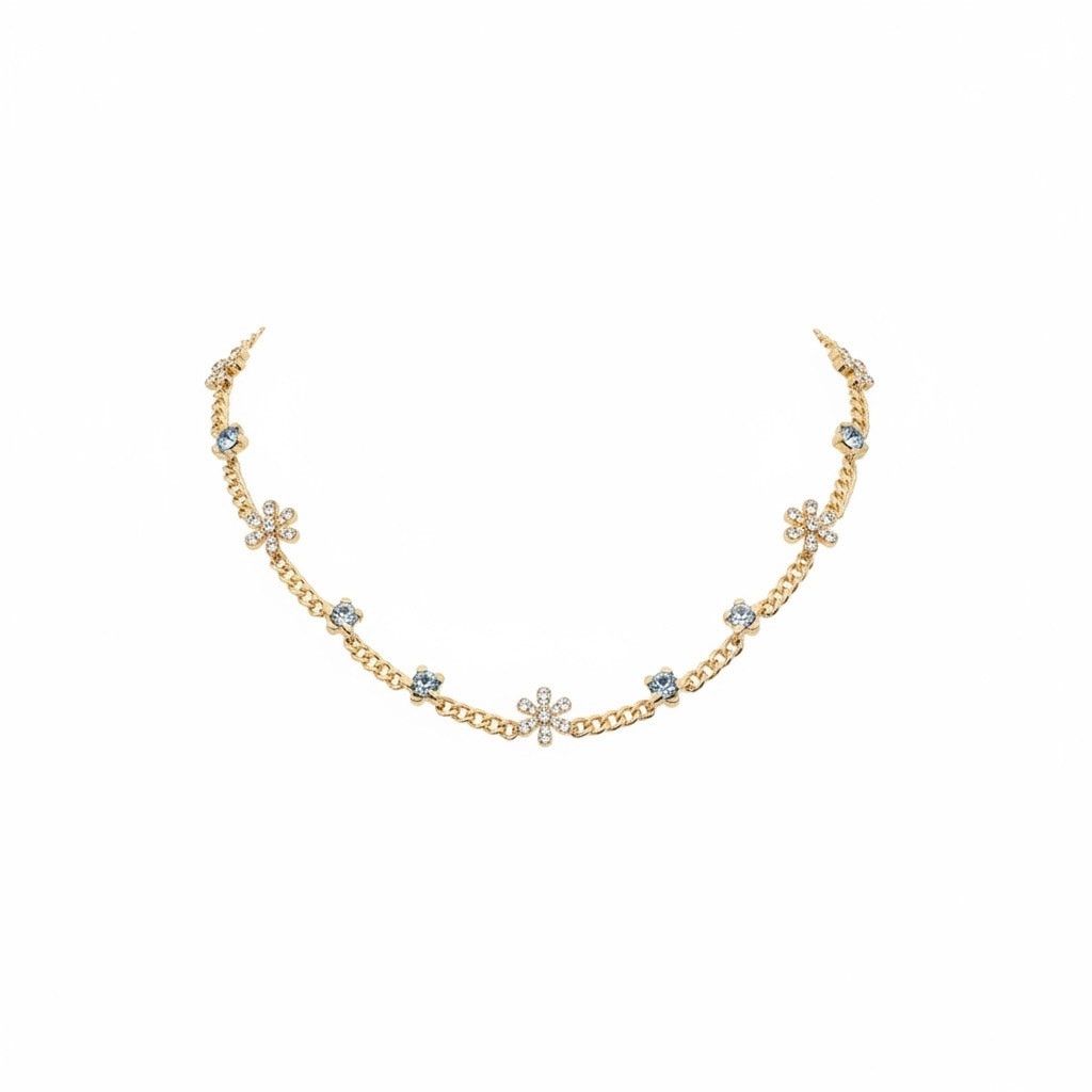 Karl Lagerfeld Karl Lagerfeld Paris Gold Tone Crystal Flower Necklace NWT Size ONE SIZE - 1 Thumbnail