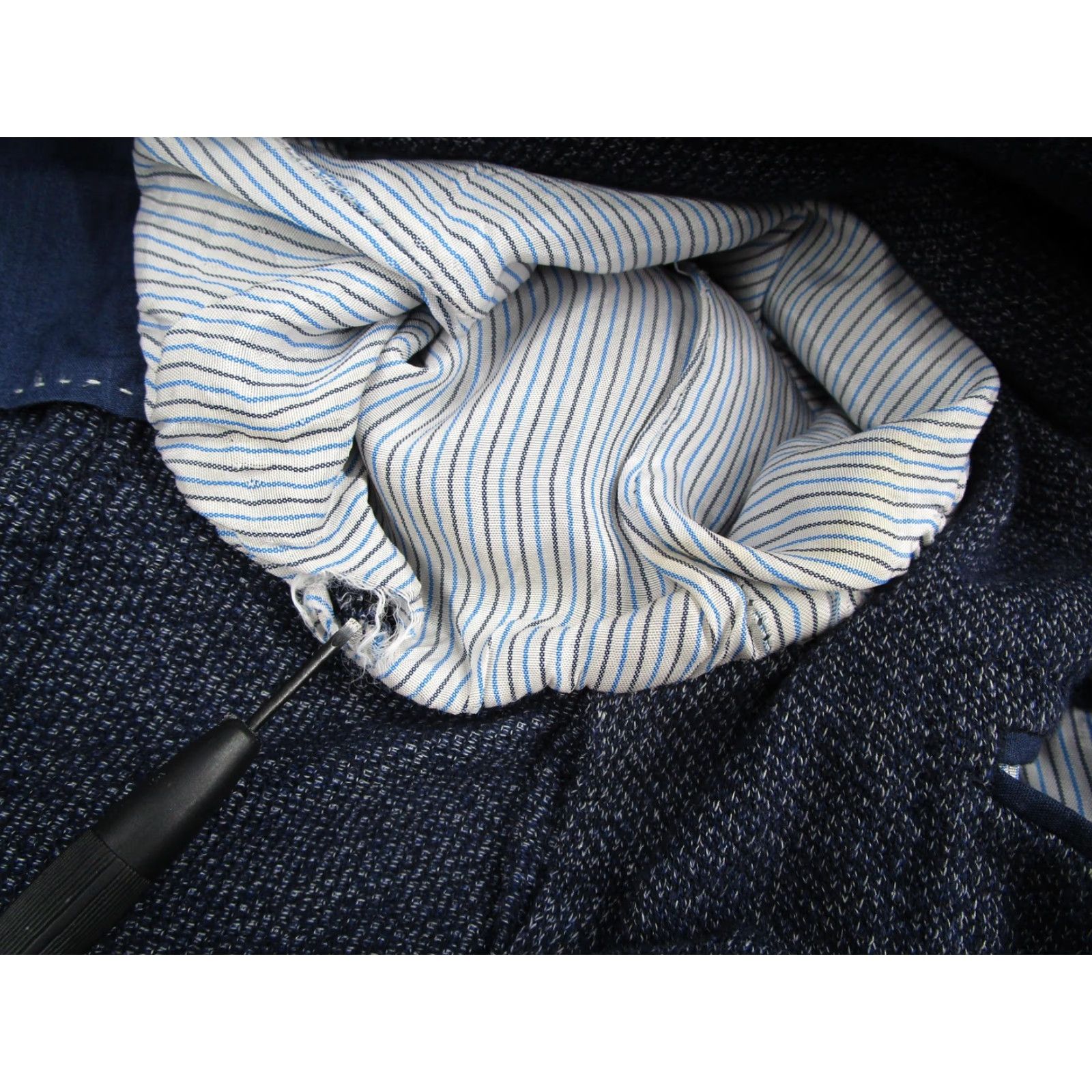 Massimo Dutti Massimo Dutti Mens Blazer Sport Coat Jacket Casual Blue Cotton Patch Pocket Single-Breasted Notch Lapel 40 Regular Mens Size 40R - 6 Thumbnail