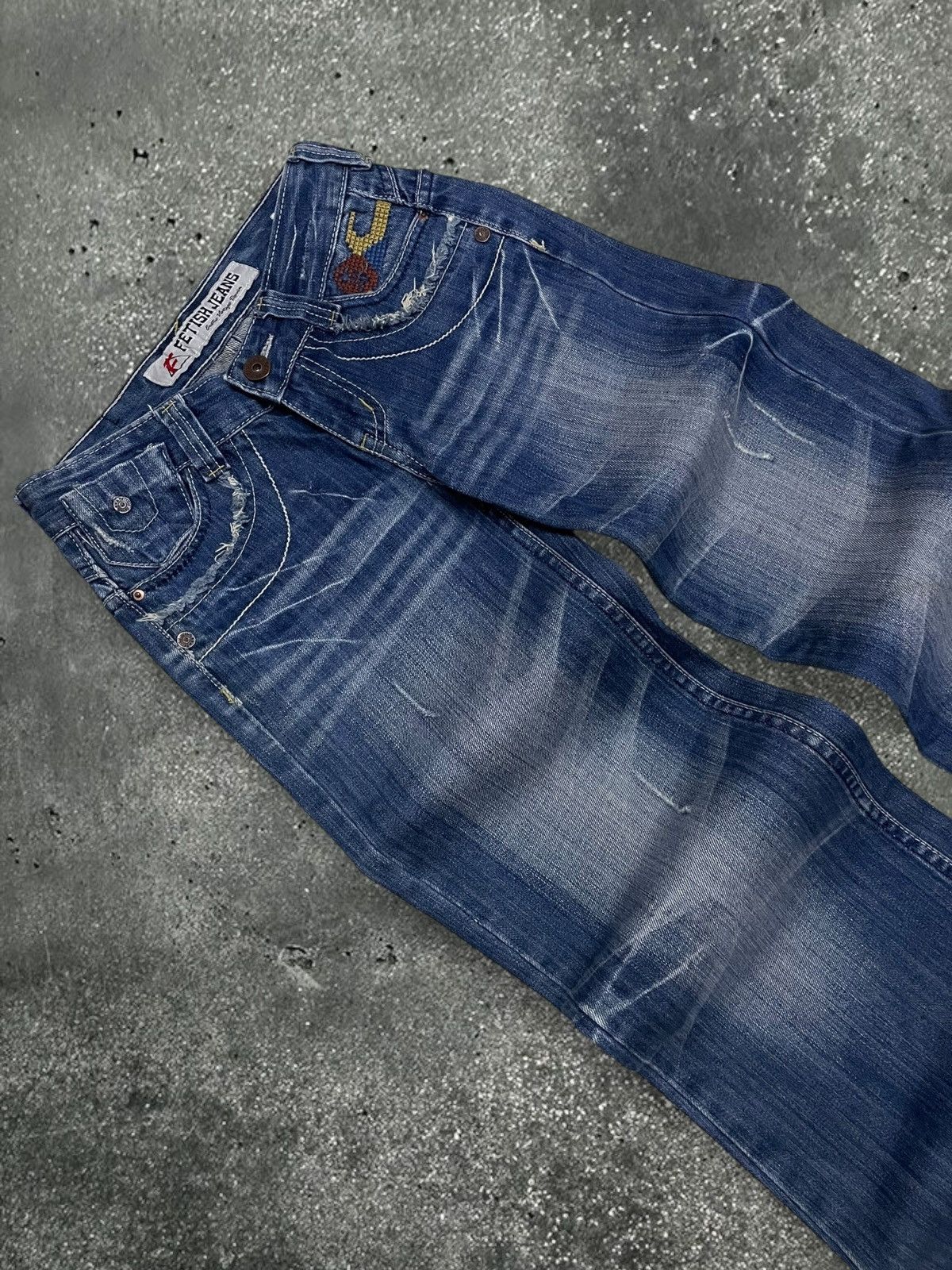 Designer × Japanese Brand × Vintage Vintage 1990s Japan Designer Fetish Baggy Y2K Style Denim Size US 26 / EU 42 - 5 Thumbnail
