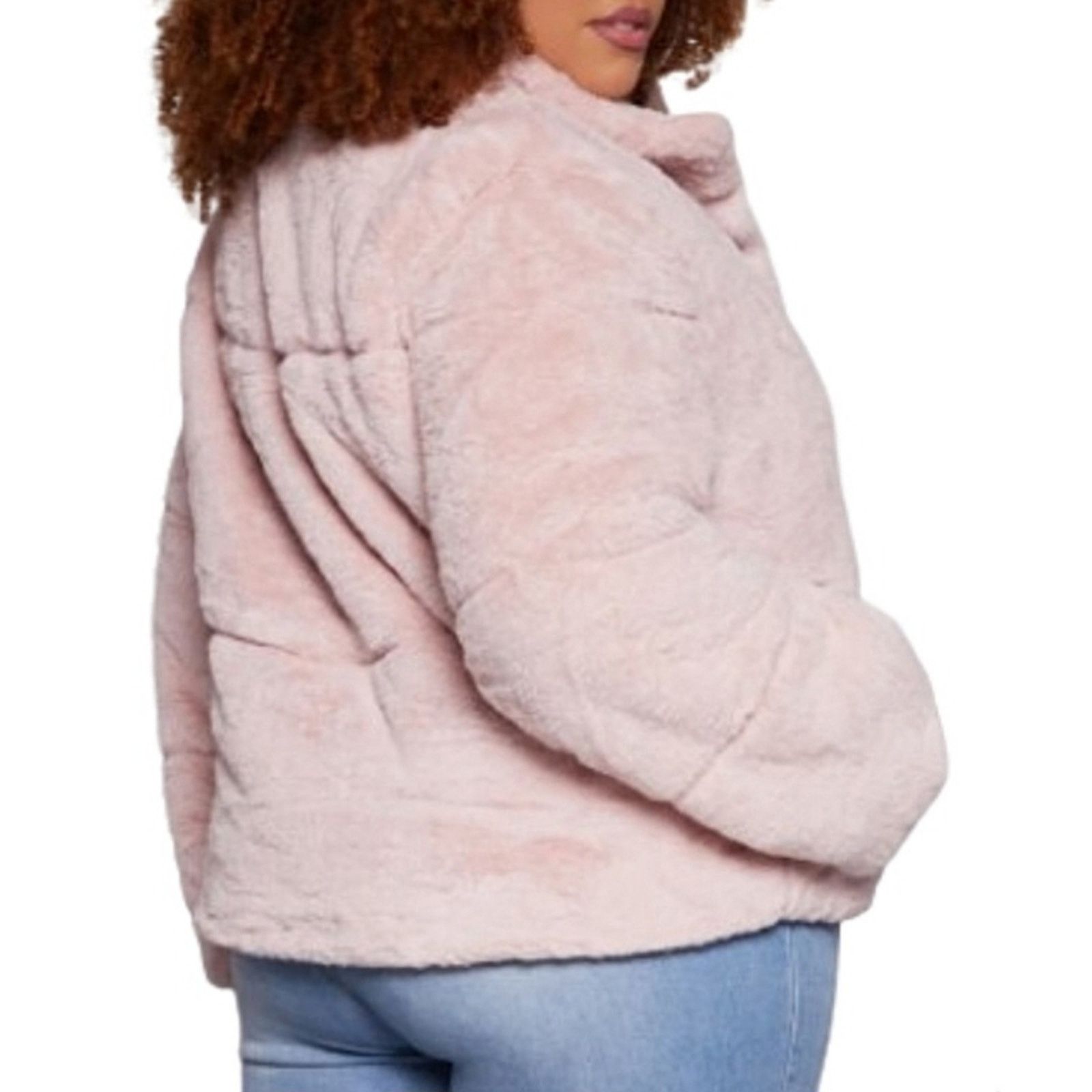 Other Ambiance ☆ Blush Faux Fur ☆ Zip Front Teddy Jacket 3x ☆ NWT Size 3XL / US 20-22 - 3 Thumbnail