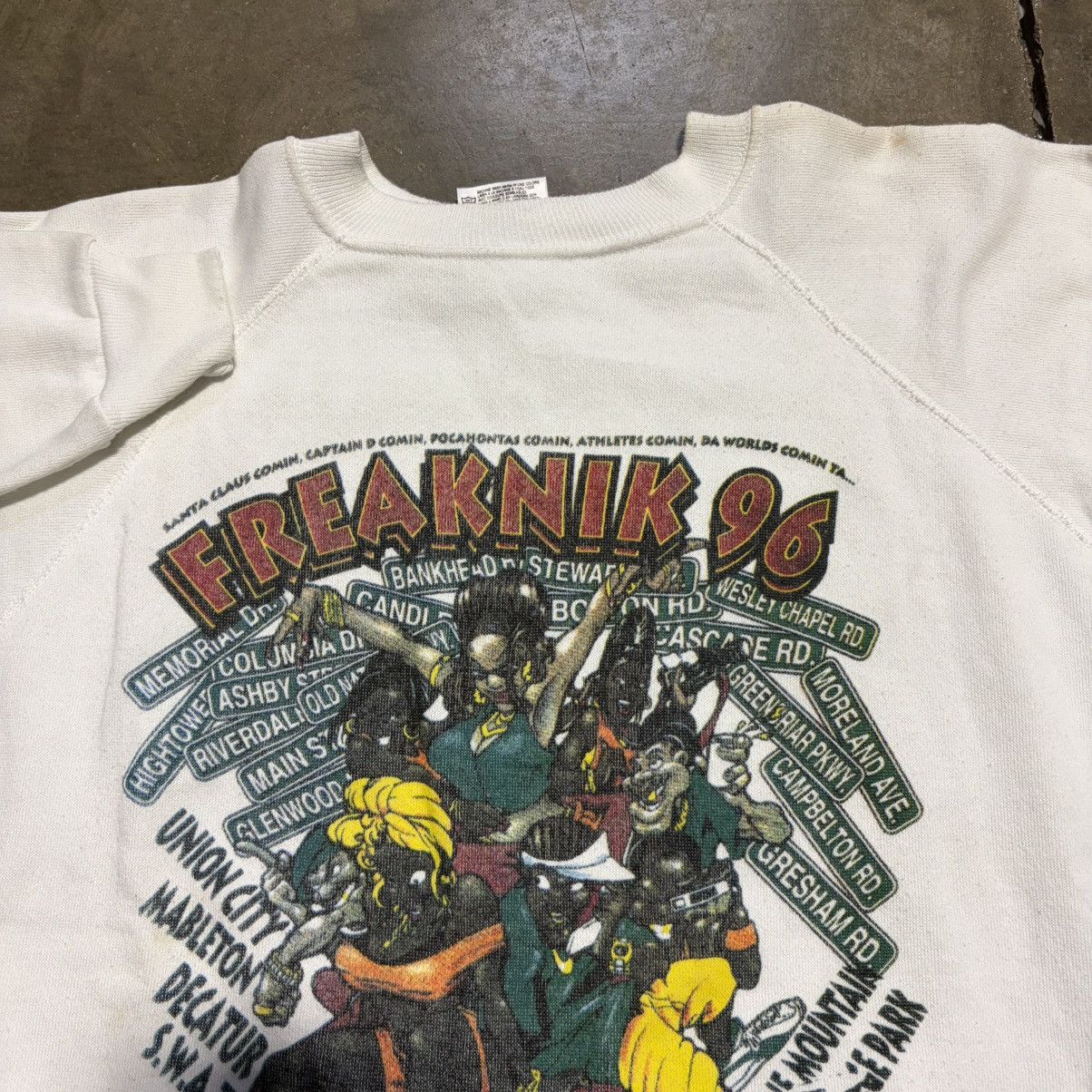 Vintage Vintage 90s 1996 Freaknik Atlanta Georgia Rap Tee Sweatshirt Size US L / EU 52-54 / 3 - 6 Thumbnail