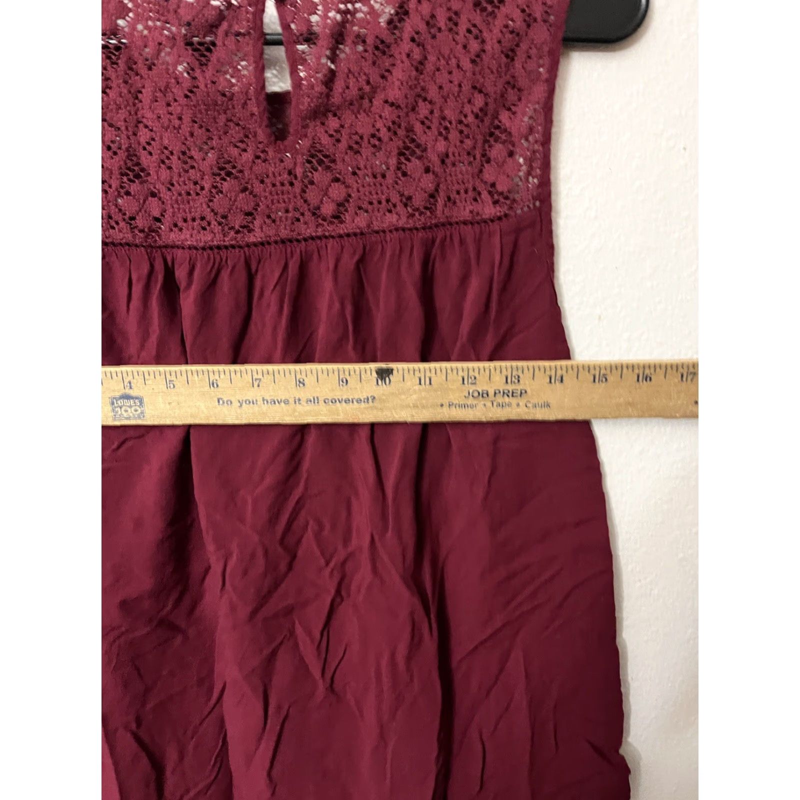 Gap Gap Tank Women M Maroon Lace Round Neck Sleeveless Cotton/Nylon/Rayon Basic All Seasons Womens Size M / US 6-8 / IT 42-44 - 5 Thumbnail