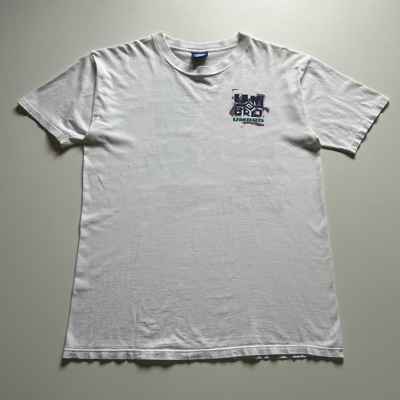 Umbro Vintage 90s Umbro T Shirt Large USA Made Distressed Soccer Size US L / EU 52-54 / 3 - 3 Thumbnail