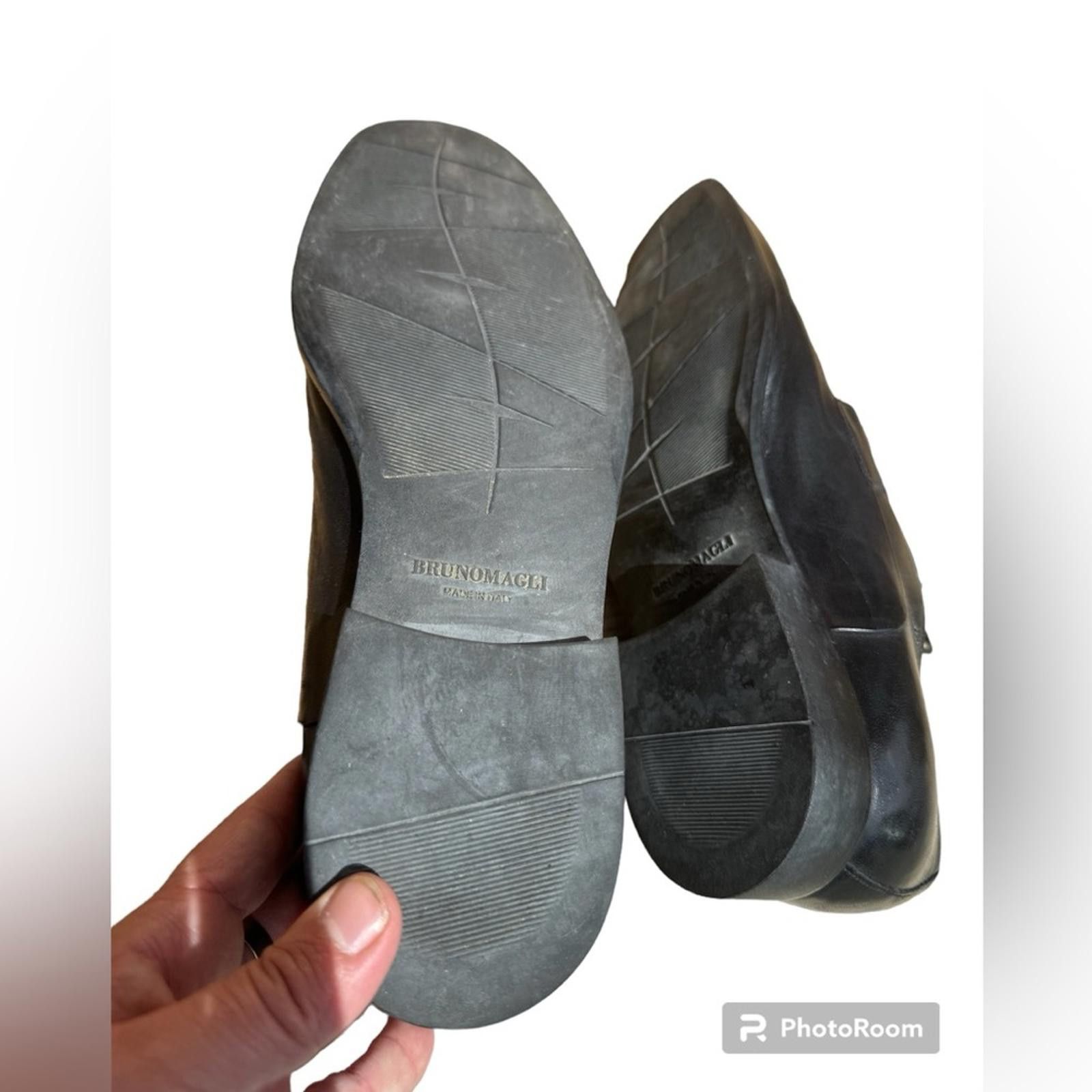 Bruno Magli Bruno Magli Black Leather Square Toe Dress Shoes 11M Size US 11 / EU 44 - 10 Thumbnail