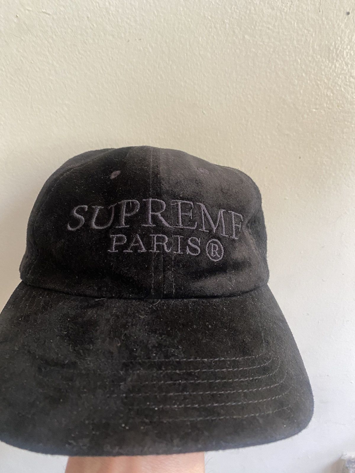 Supreme Suede 6-Panel スウェードキャップ PARIS Supreme Suede S Logo 6 Panel Cap Navy One Size F/W 16 | eBay