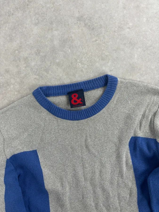 Dolce & Gabbana 1990s Dolce & Gabbana Blue Beige Wool Sweater Size US S / EU 44-46 / 1 - 4 Thumbnail