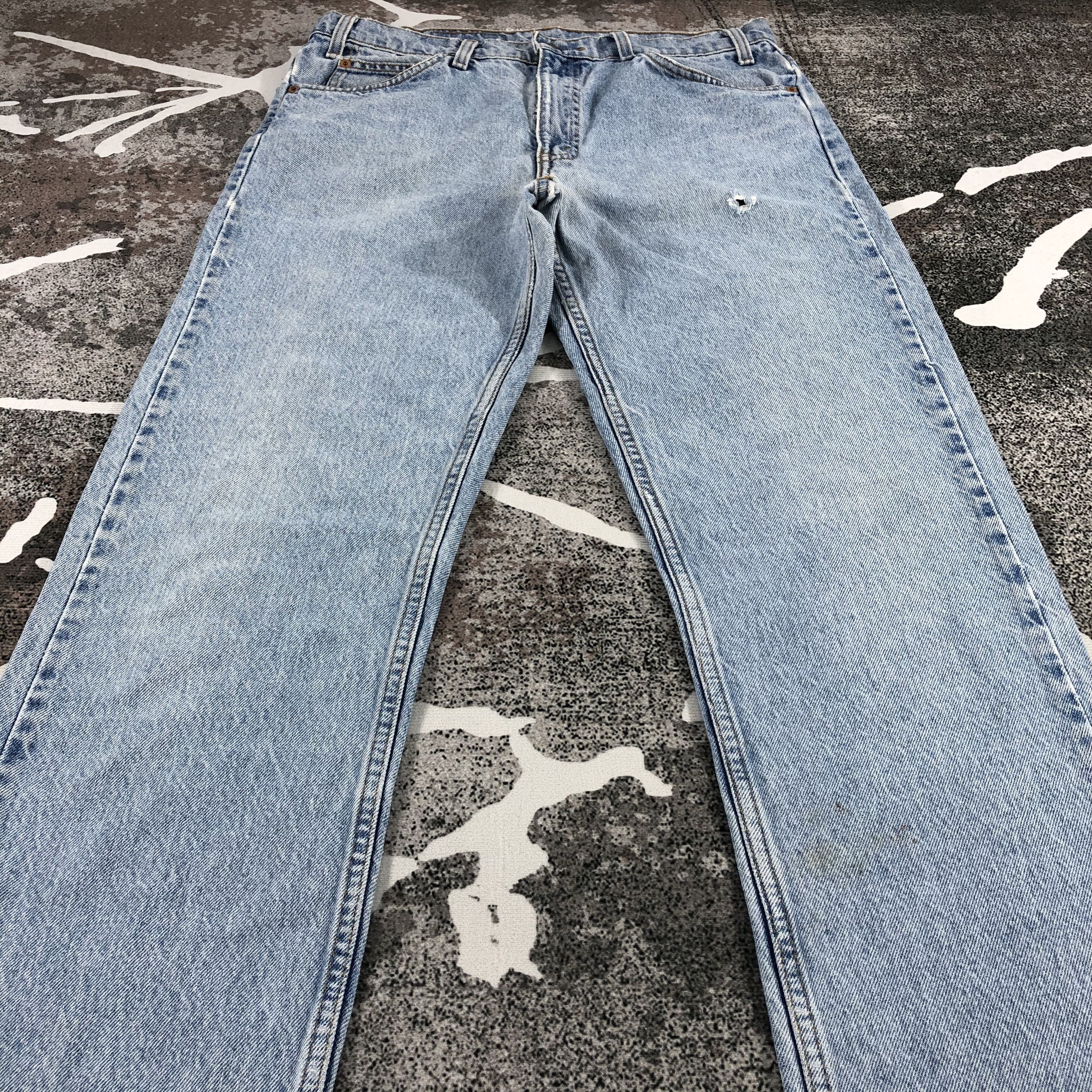 Levi's Vintage 90s Levis 505 Jeans Faded Blue Denim KJ619 Size US 34 / EU 50 - 3 Thumbnail