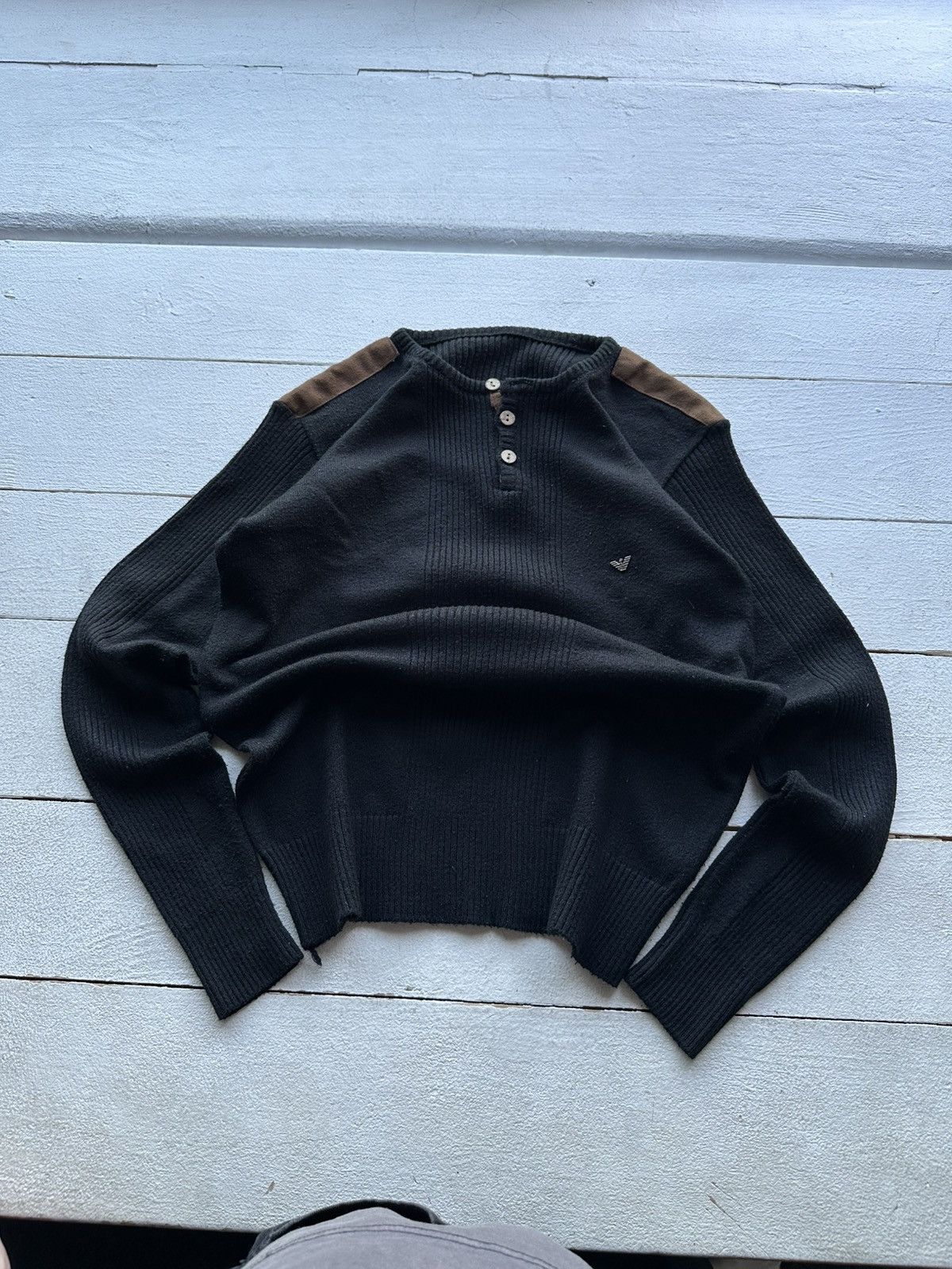 Armani 🚨EMPORIO ARMANI JEANS LONGSLEEVE SWEATER VNTG 90s Italy Size US XS / EU 42 / 0 - 1 Thumbnail