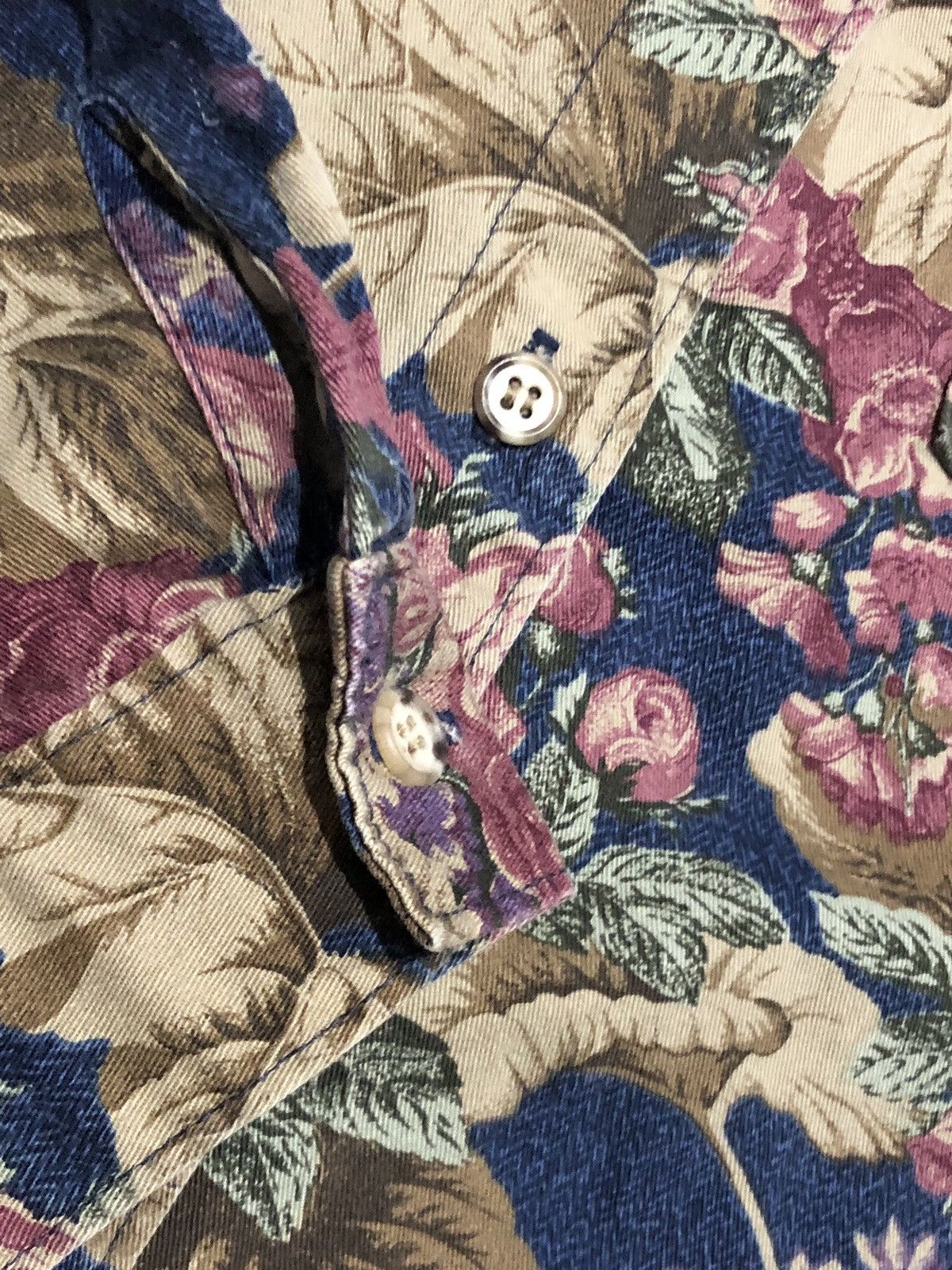 Orvis × Vintage Vtg 90s Orvis Fly Fishing Floral Button Up Size L / US 10 / IT 46 - 4 Thumbnail