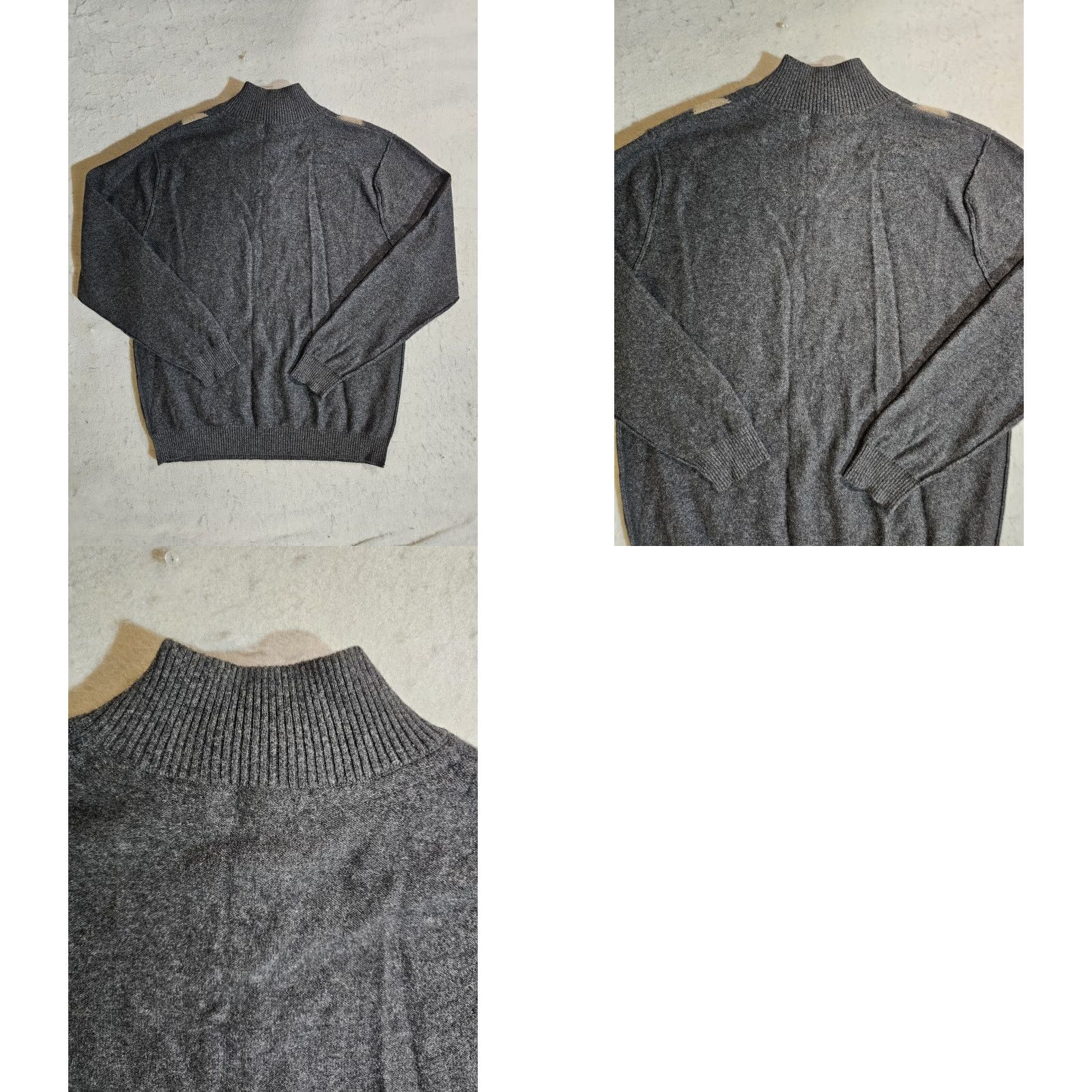Vintage Pure Cashmere 1/4 Zip Pullover Argyle Sweater Women's Size Large Size L / US 10 / IT 46 - 8 Thumbnail