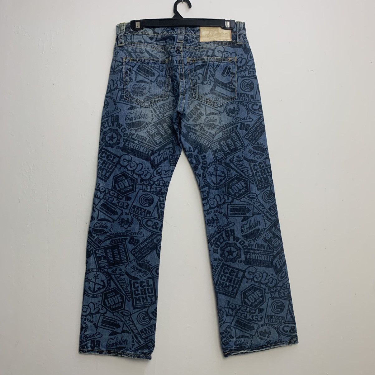 If Six Was Nine Rare Co&Lu Jeans Allover Graphic Print Denim Size US 30 / EU 46 - 2 Thumbnail