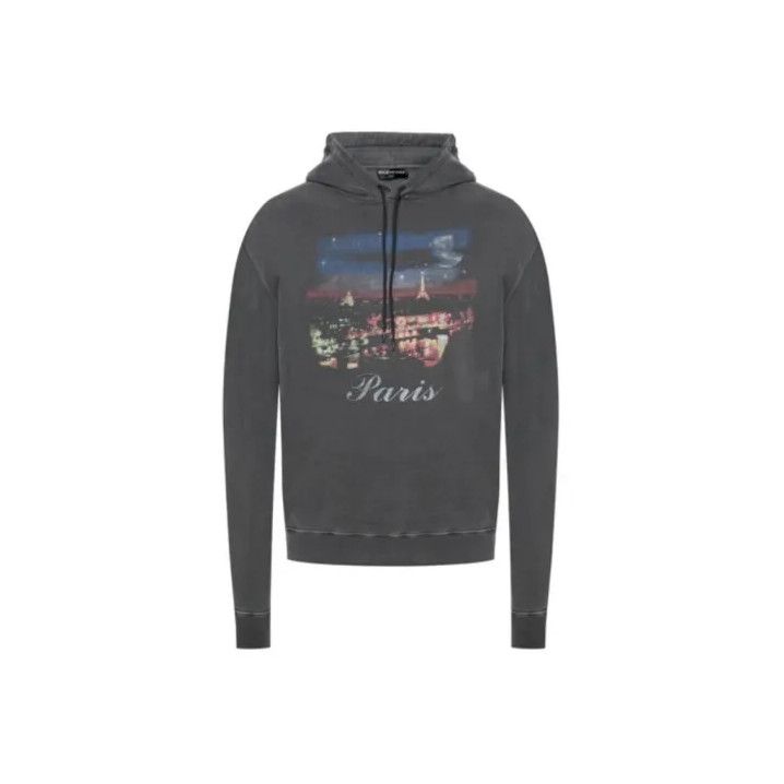Balenciaga Balenciaga Men's Hooded Sweatshirt with Paris Print Size US M / EU 48-50 / 2 - 1 Thumbnail
