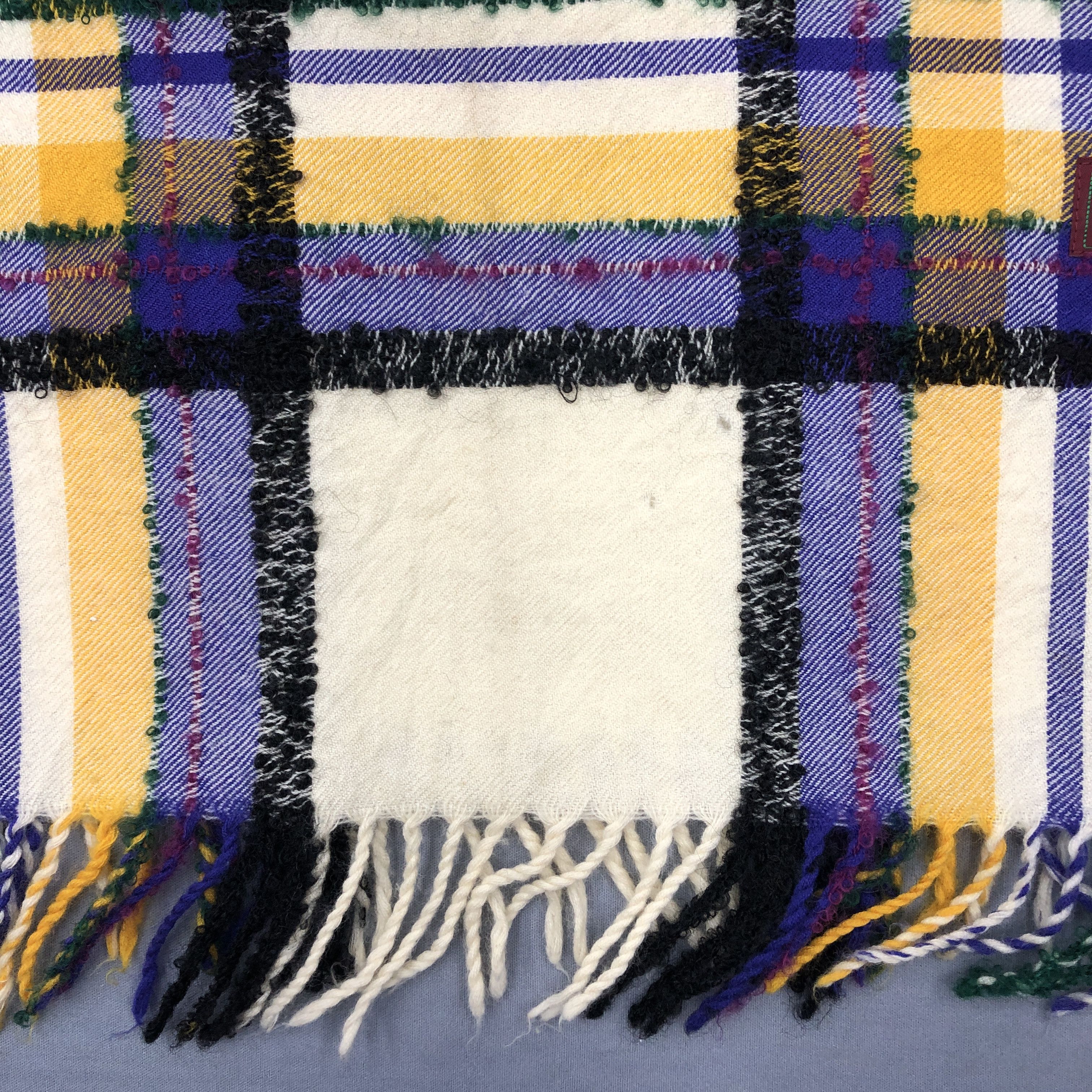 Japanese Brand Vintage Kenzo Scarf Muffler Wool Plaid Scarves Size ONE SIZE - 9 Thumbnail