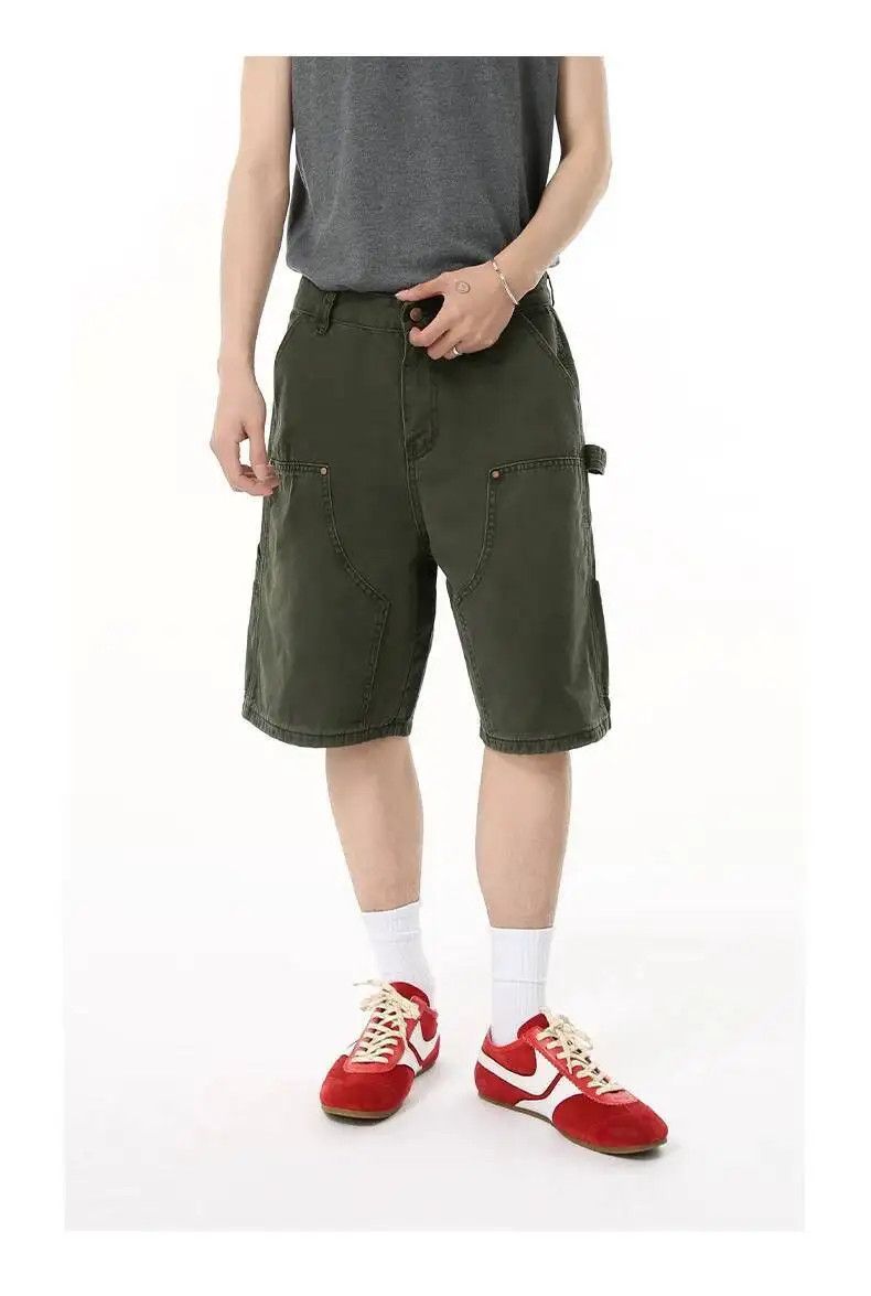 Japanese Brand Denim Shorts Multi Pocket Jeans Green Size US 30 / EU 46 - 1 Thumbnail