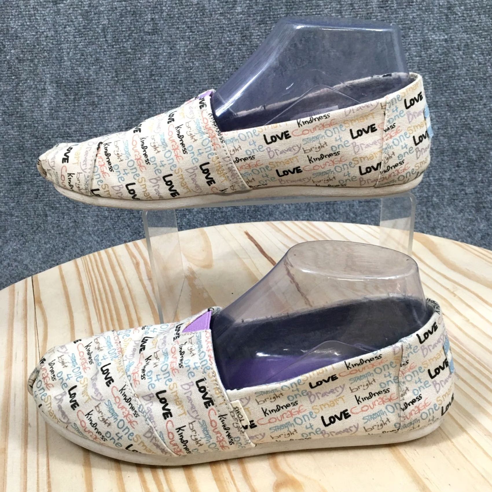 Toms TOMS Loafer Womens 8.5 White Alpargatas Round Toe Slip On Casual Canvas Shoes Size US 9 / IT 39 - 2 Thumbnail