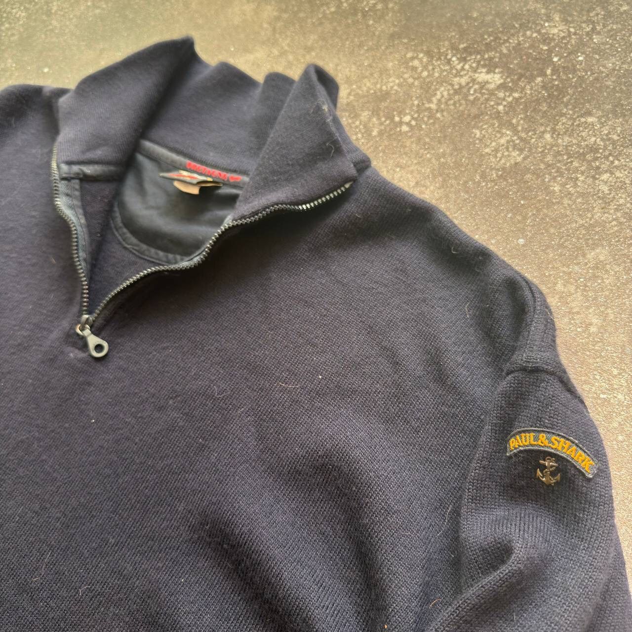 Paul & Shark × Vintage Paul & Shark Yachting 1/4 Zip Lana Wool Sweater Size US XL / EU 56 / 4 - 3 Thumbnail