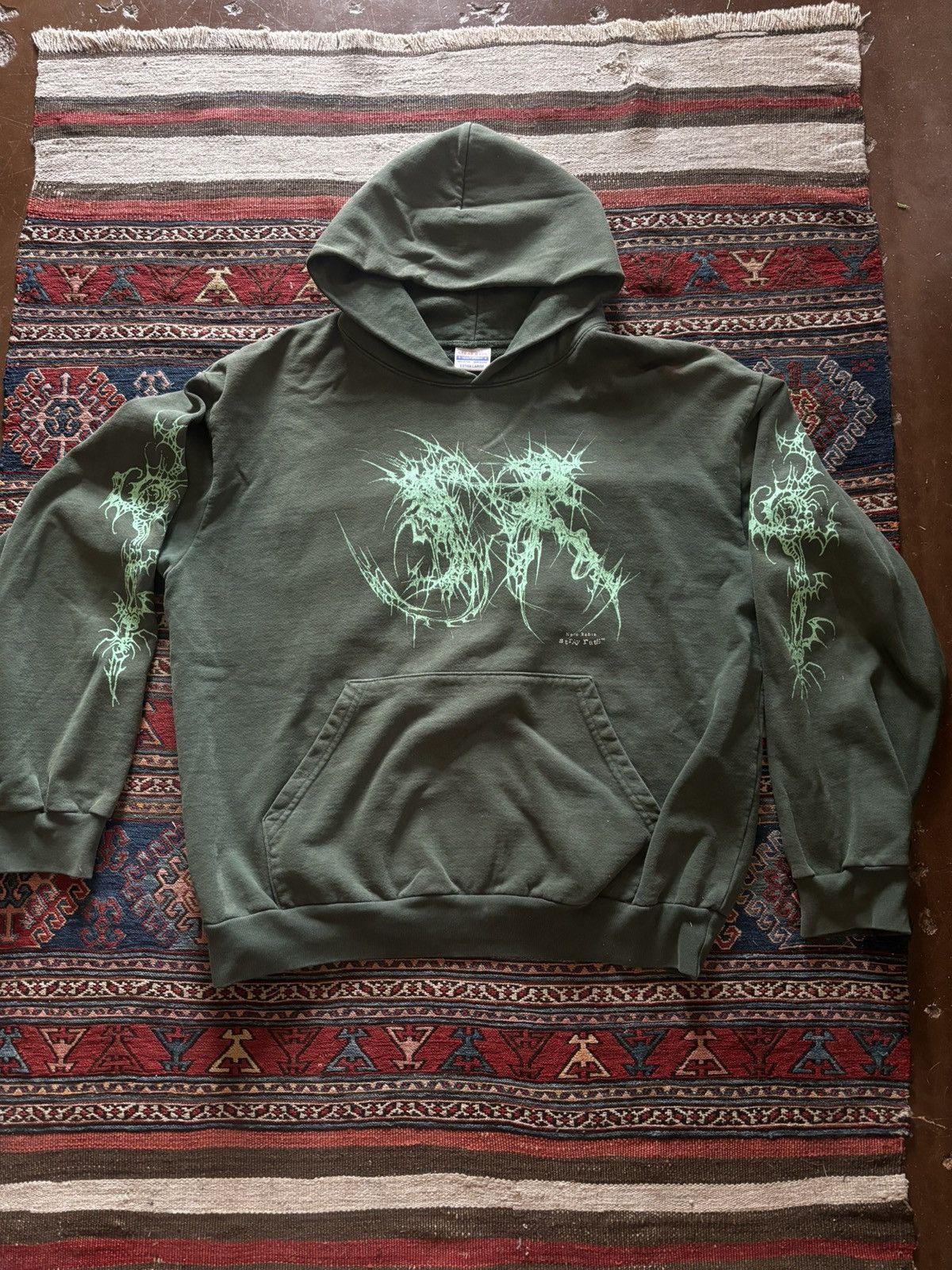 Stray Rats x Neto Rabia HEAVYWEIGHT Green Hoodie