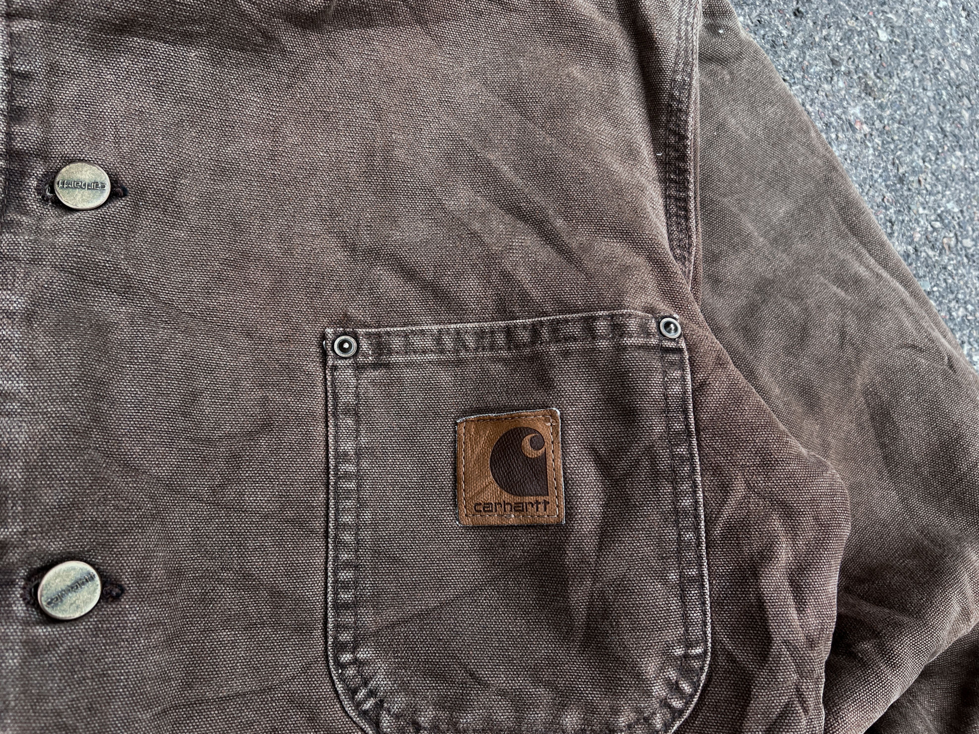 Carhartt 💲RARE💲Vintage Carhartt Chore Jacket Lined Brown M Size Size US M / EU 48-50 / 2 - 8 Thumbnail