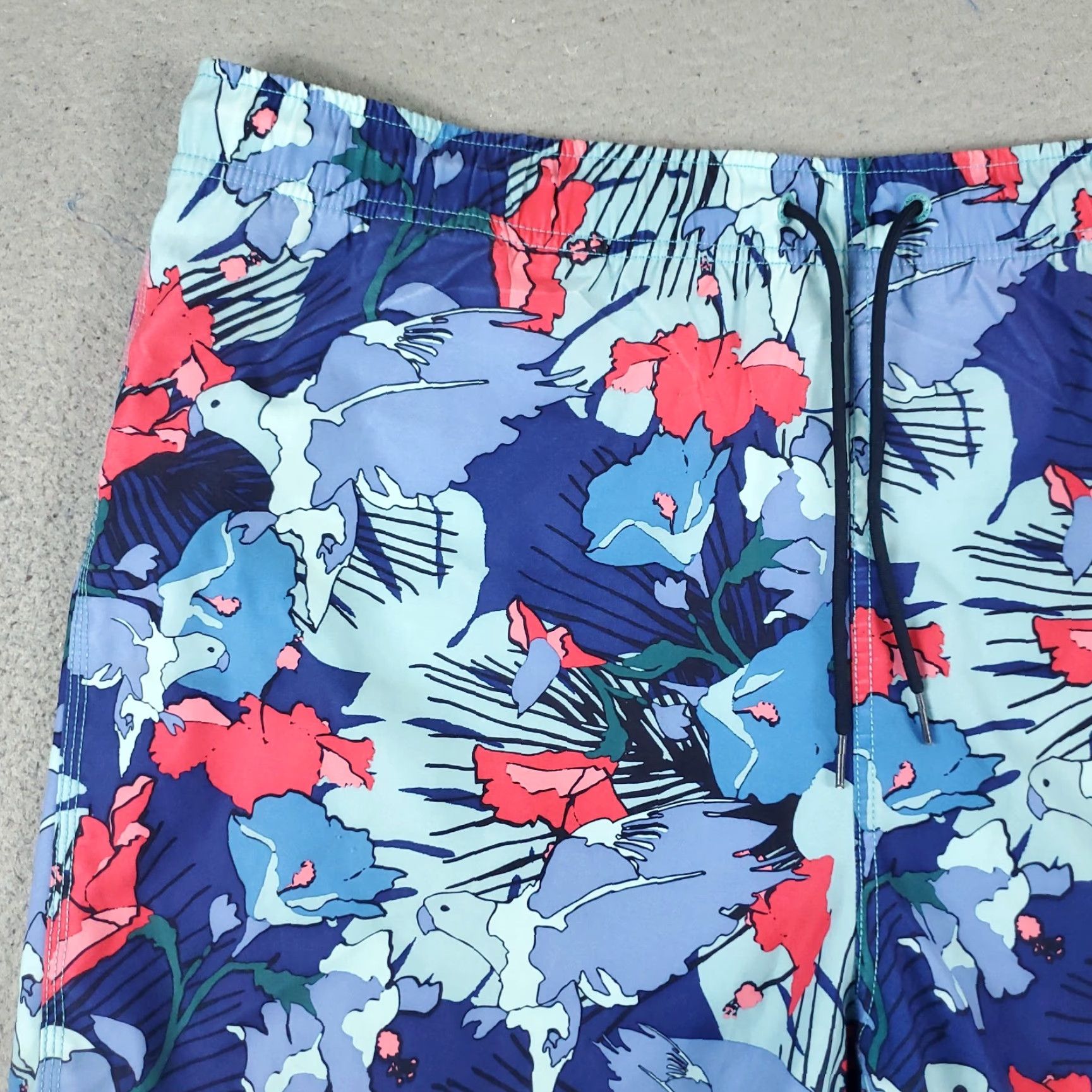Nautica Nautica Shorts Mens XL Size Floral Blue Red Pattern Floral Trunks Bottom Swim Surf Beach Tropical Hawaiian Aloha American Classic Modern Brand Nautica Size US 36 / EU 52 - 2 Thumbnail