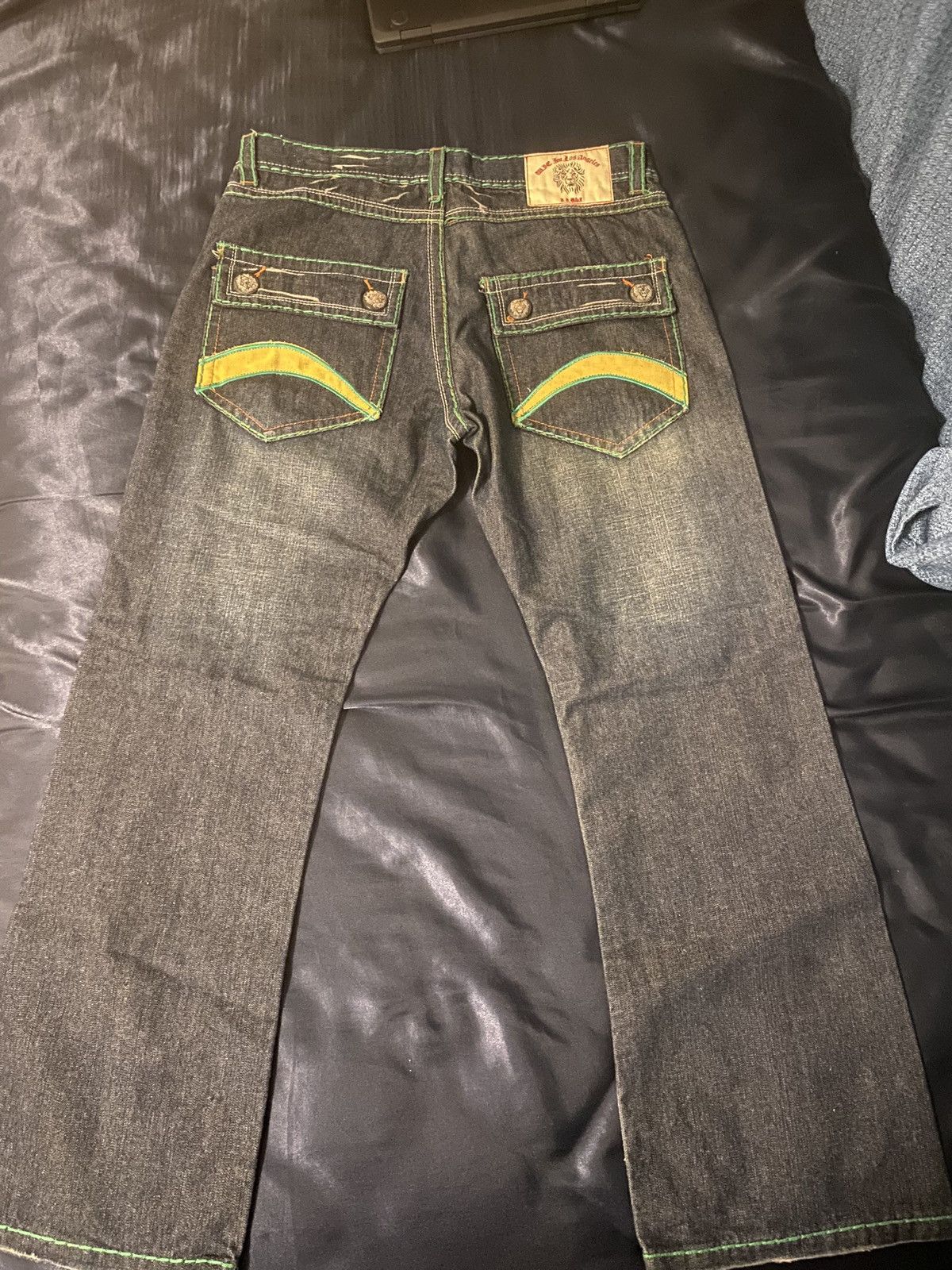 Coogi GREEN STITCHED COOGI INSPIRED JEANS Size US 34 / EU 50 - 4 Thumbnail