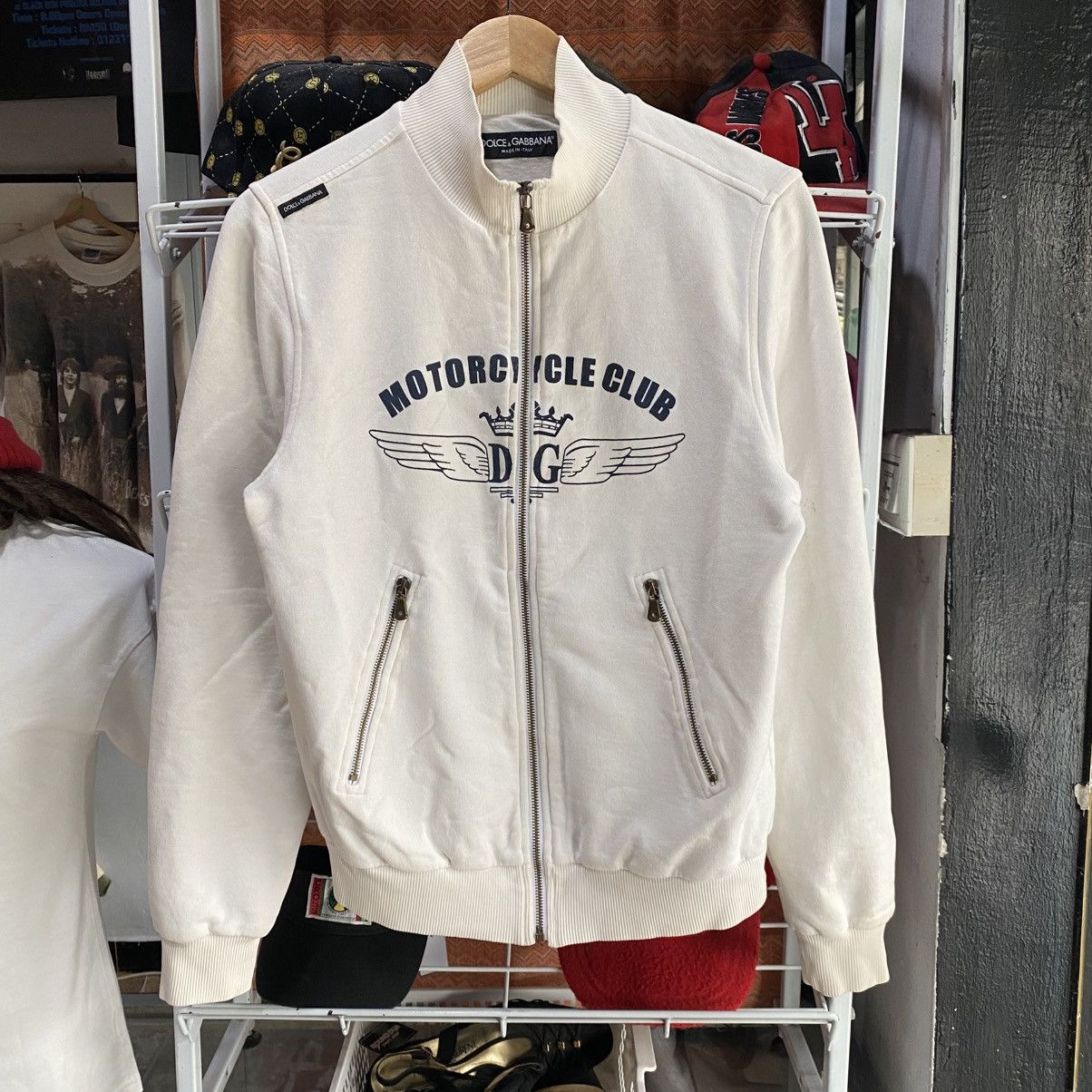 Dolce & Gabbana White Dolce & Gabbana "Motorcycle Club" jacket Size US M / EU 48-50 / 2 - 1 Thumbnail