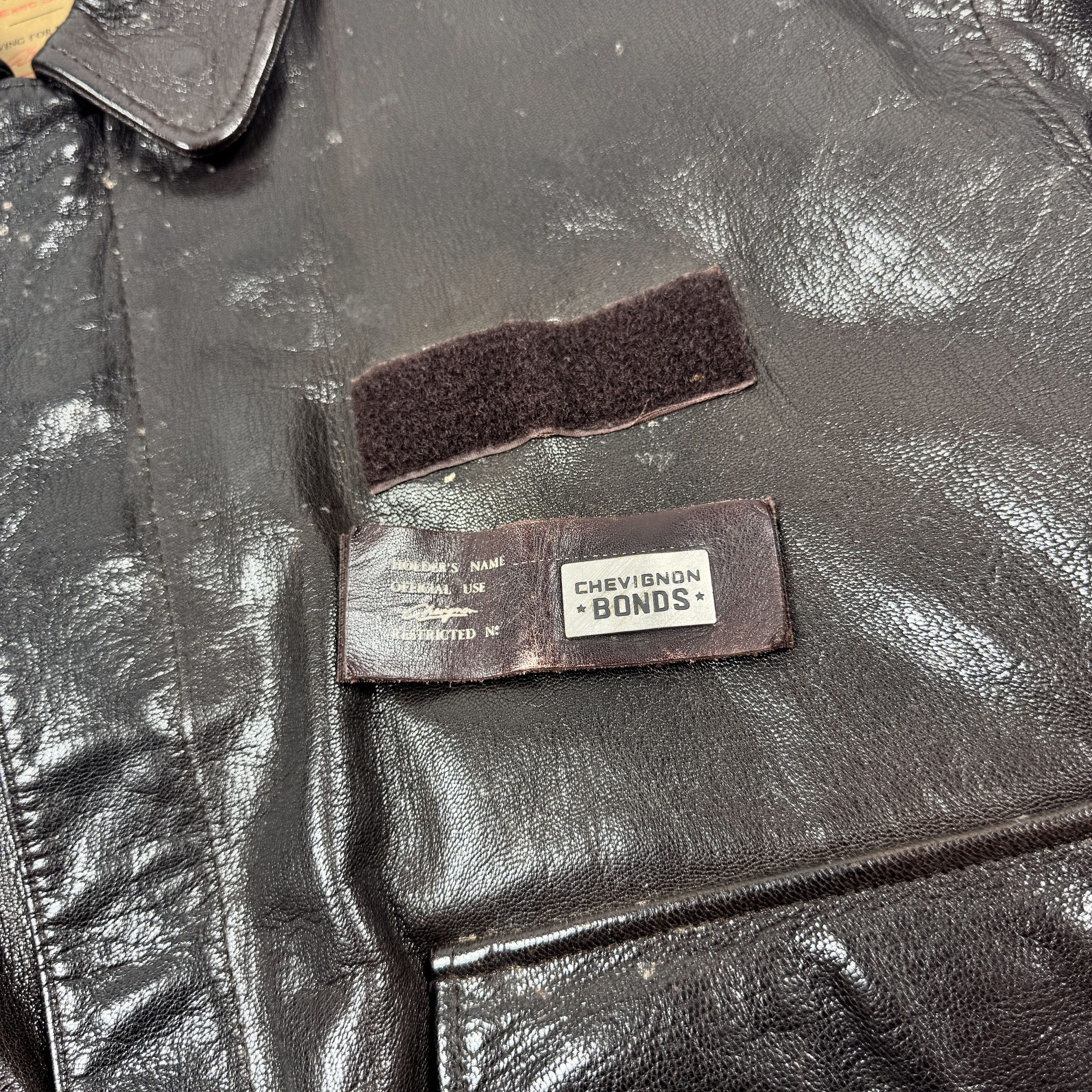 Aviator Nation × Chevignon VINTAGE CHEVIGNON AIRS AVIATOR FLYING LEATHER JACKET SIZE XL Size US XL / EU 56 / 4 - 6 Thumbnail