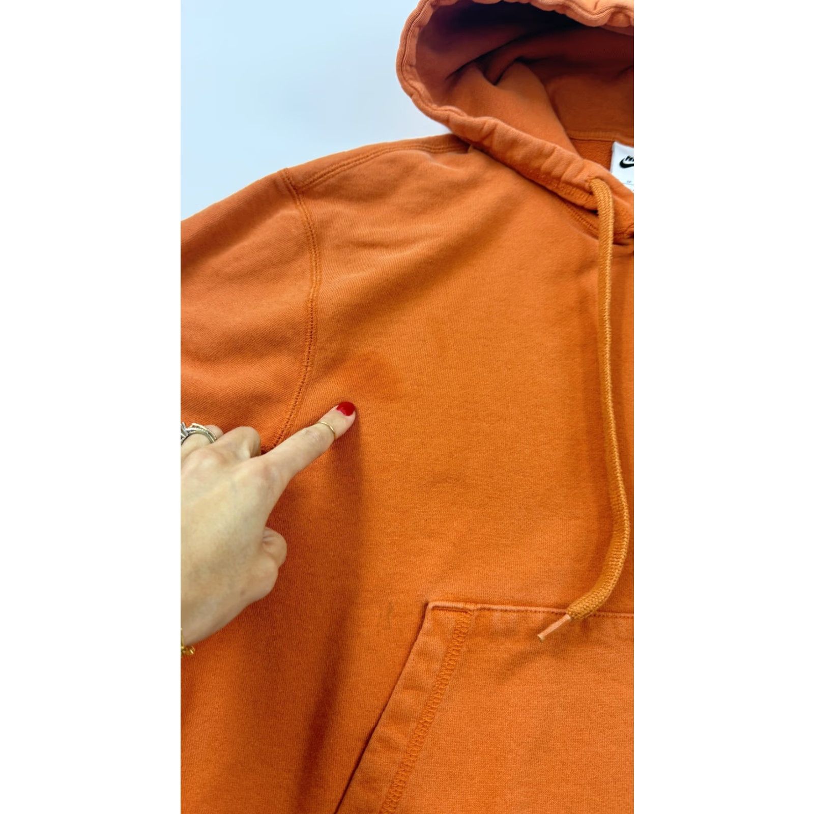 Nike Nike Hoodie Mens XS Orange Pullover Fleece Small Swoosh Logo Sweatshirt Size US XS / EU 42 / 0 - 2 Thumbnail