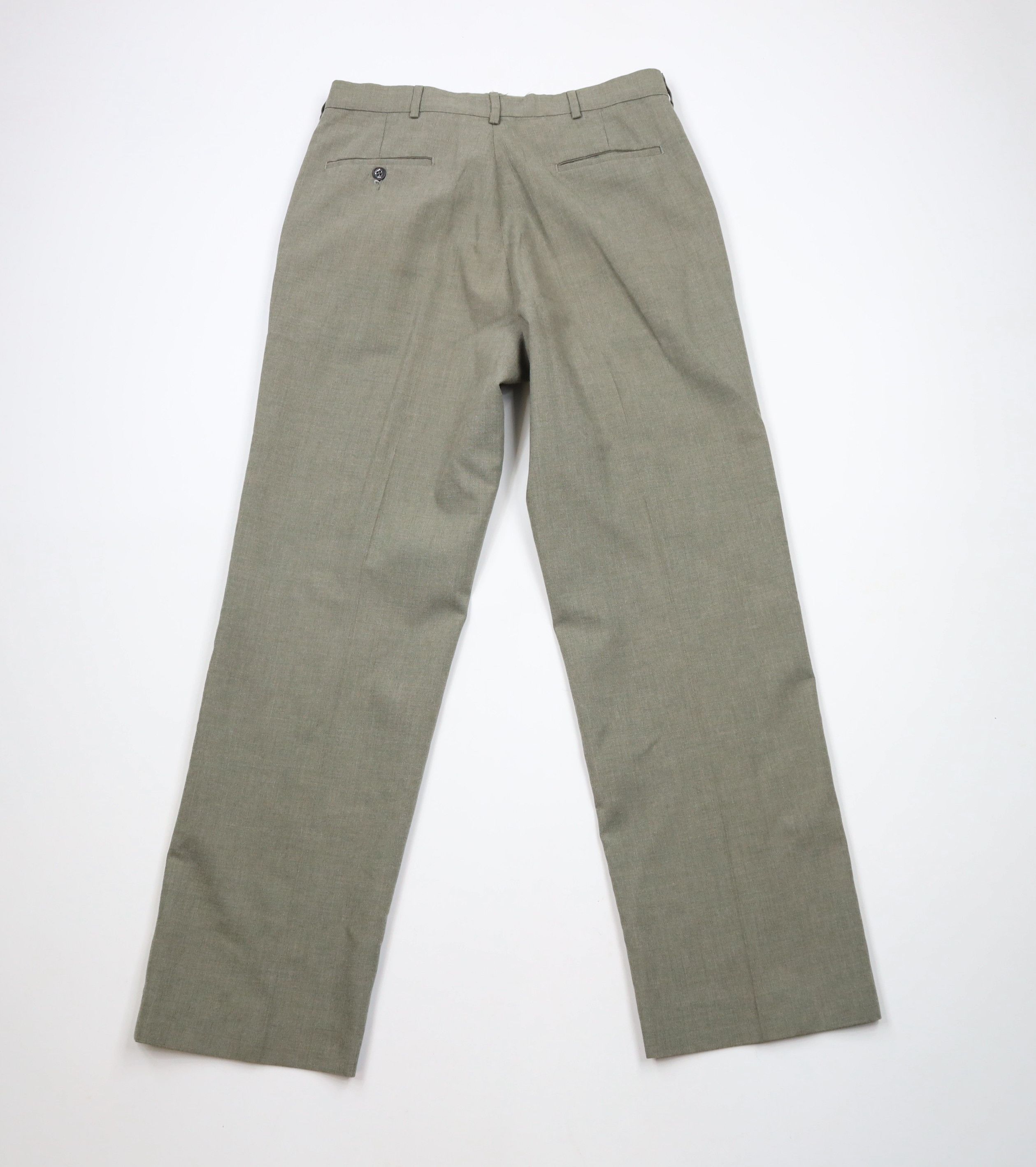 Vintage Vintage 90s Streetwear Flared Wide Leg Chino Pants Green Size US 34 / EU 50 - 9 Thumbnail