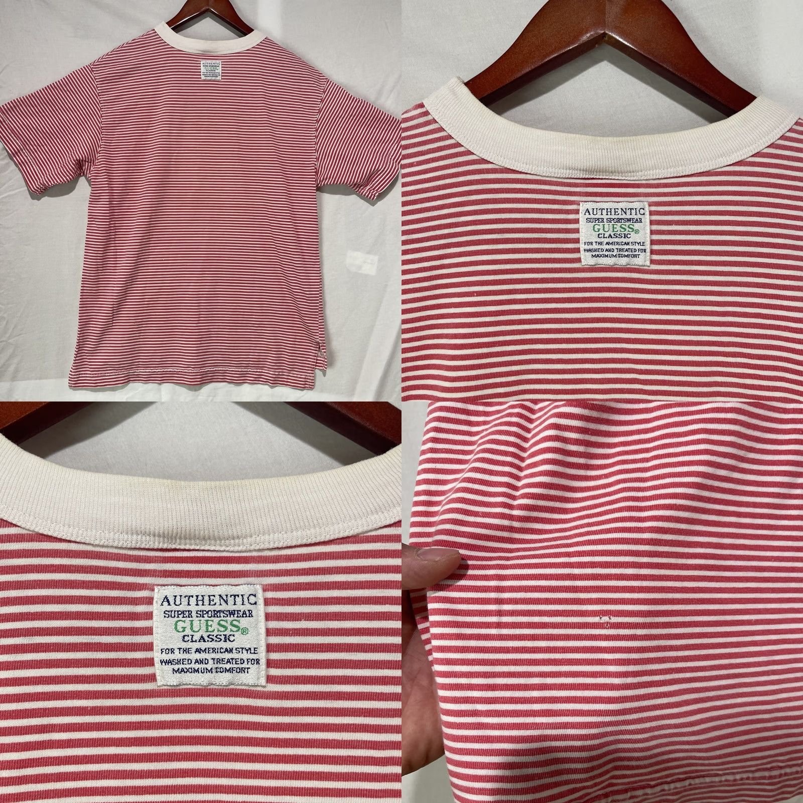 Guess VINTAGE GUESS Shirt Mens Medium Beverly Hills College Striped Tee Size US M / EU 48-50 / 2 - 9 Thumbnail